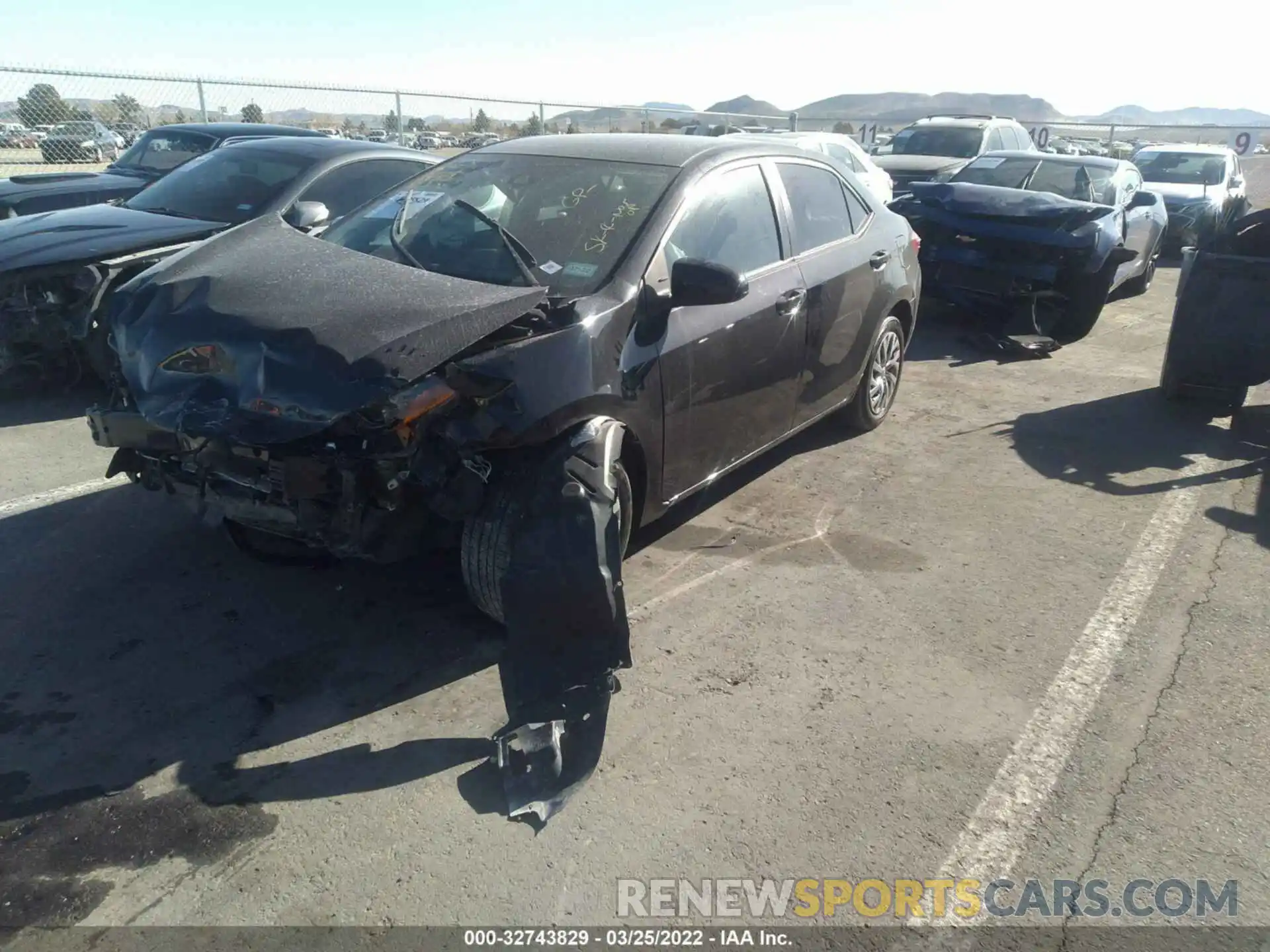 2 Photograph of a damaged car 2T1BURHEXKC152717 TOYOTA COROLLA 2019