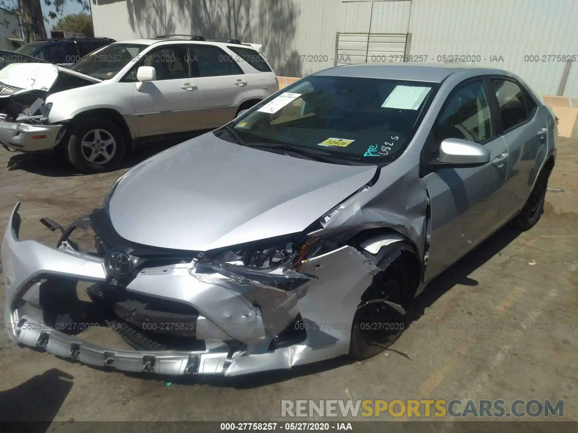 2 Photograph of a damaged car 2T1BURHEXKC153060 TOYOTA COROLLA 2019