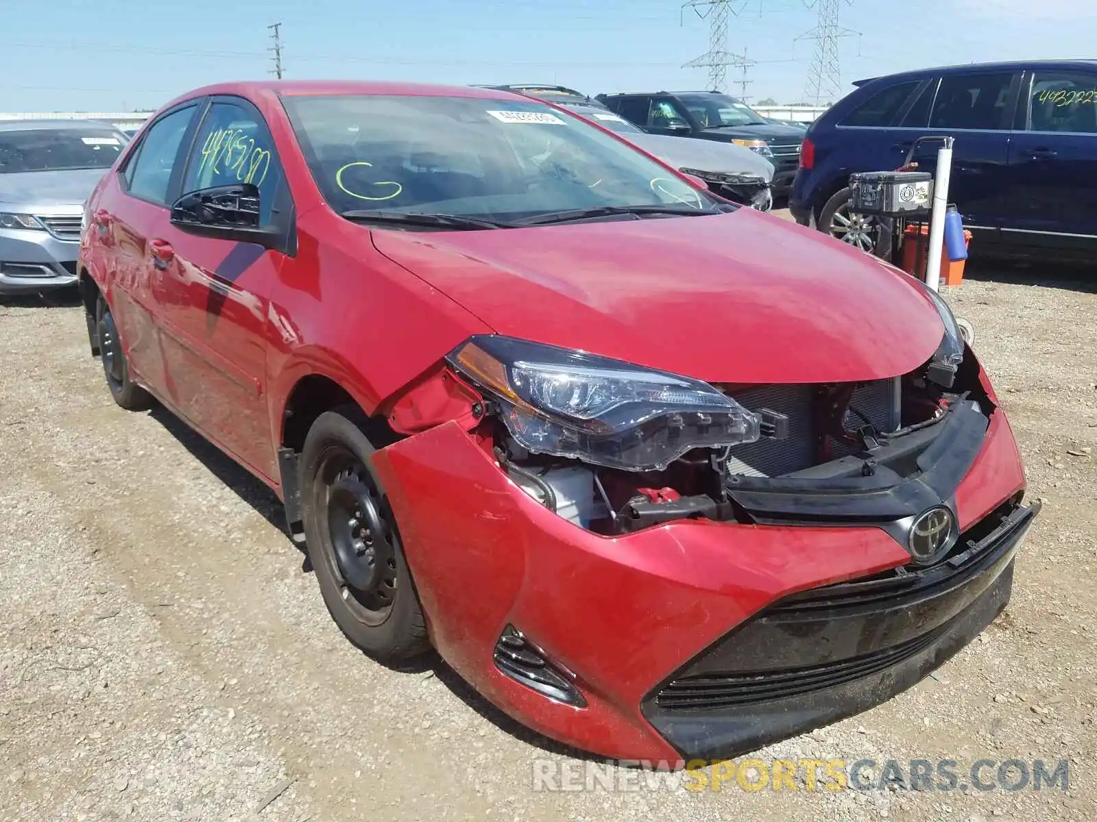 1 Photograph of a damaged car 2T1BURHEXKC153527 TOYOTA COROLLA 2019