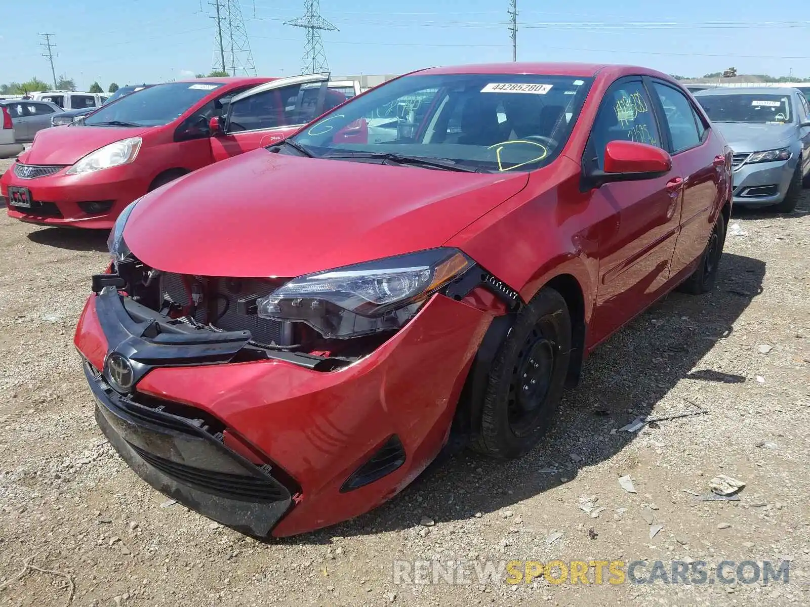 2 Photograph of a damaged car 2T1BURHEXKC153527 TOYOTA COROLLA 2019