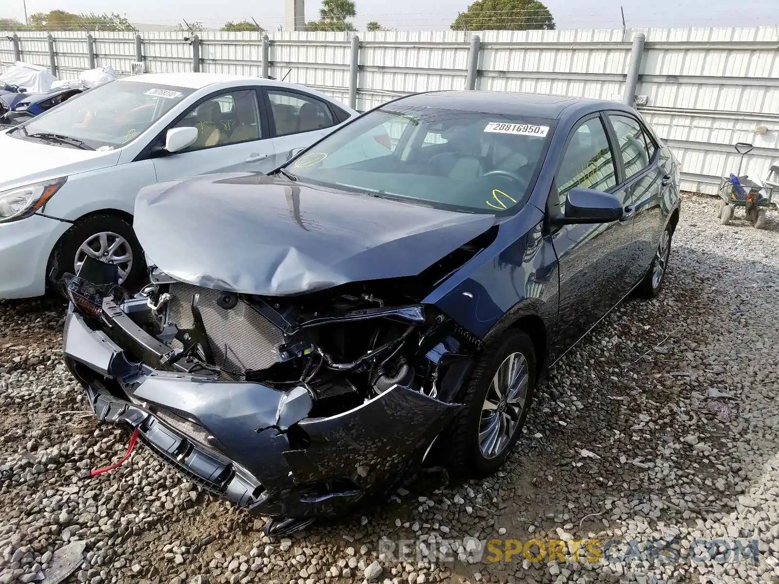 2 Photograph of a damaged car 2T1BURHEXKC157318 TOYOTA COROLLA 2019