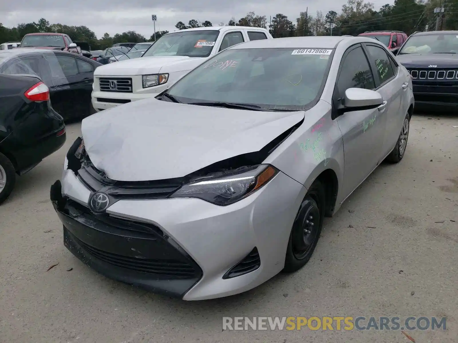 2 Photograph of a damaged car 2T1BURHEXKC157724 TOYOTA COROLLA 2019