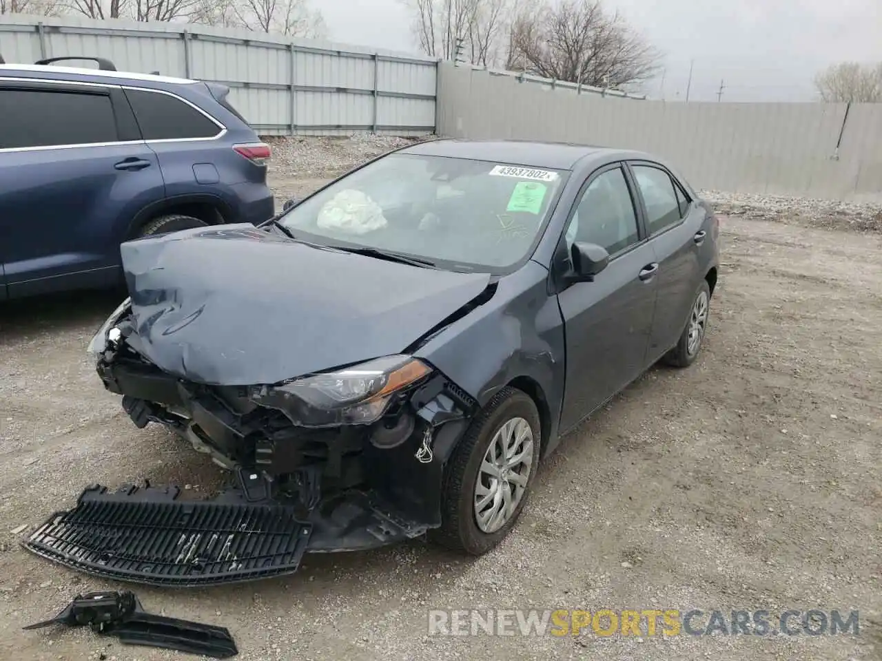 2 Photograph of a damaged car 2T1BURHEXKC157805 TOYOTA COROLLA 2019