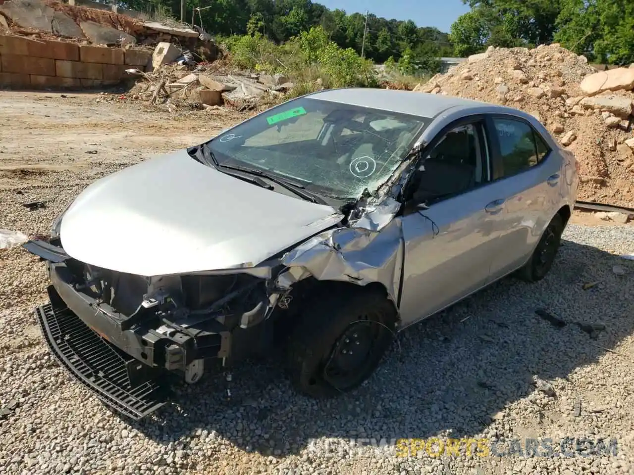 2 Photograph of a damaged car 2T1BURHEXKC158274 TOYOTA COROLLA 2019