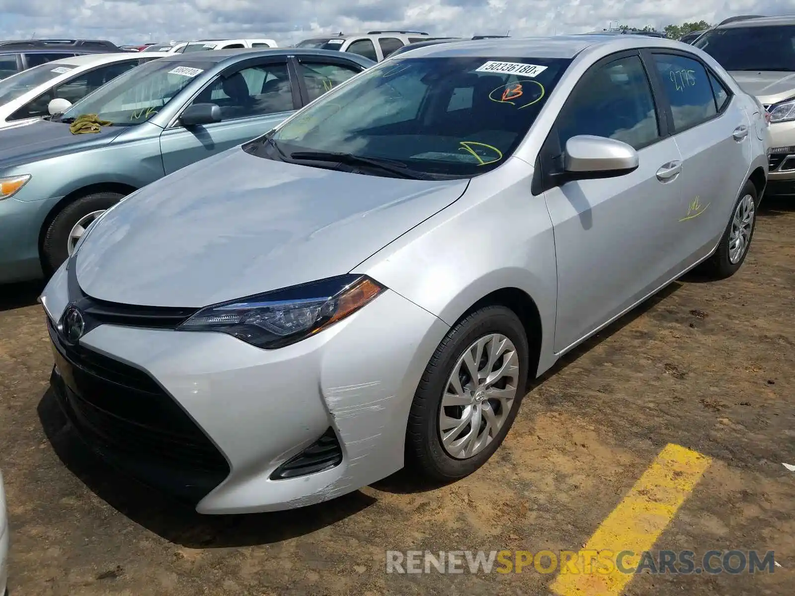 2 Photograph of a damaged car 2T1BURHEXKC158498 TOYOTA COROLLA 2019