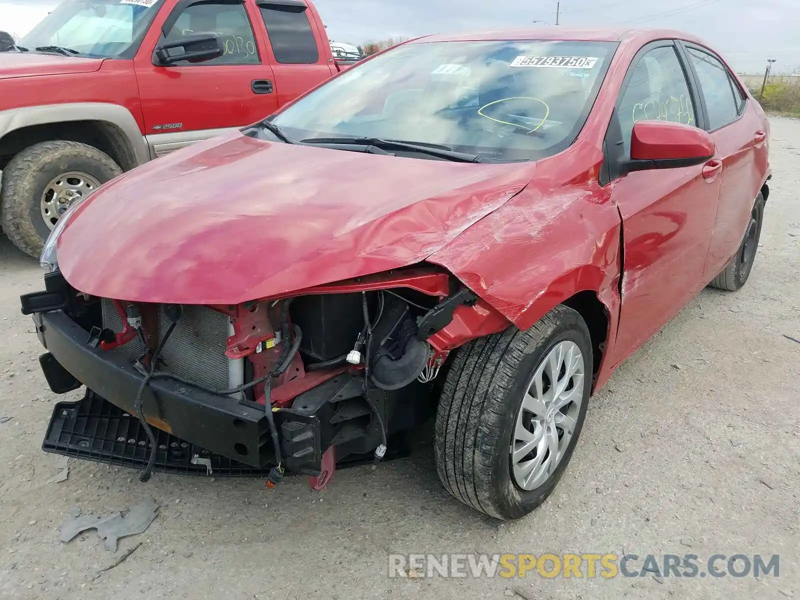 2 Photograph of a damaged car 2T1BURHEXKC163989 TOYOTA COROLLA 2019