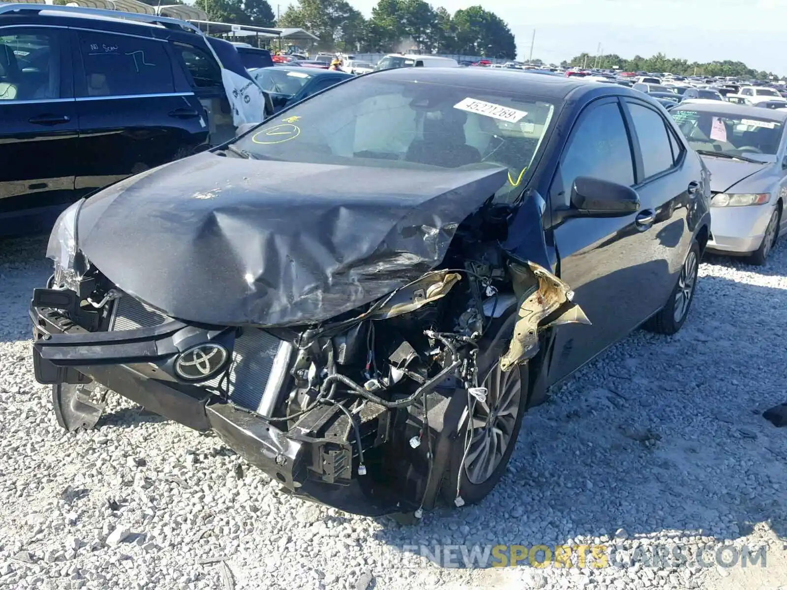 2 Photograph of a damaged car 2T1BURHEXKC164947 TOYOTA COROLLA 2019