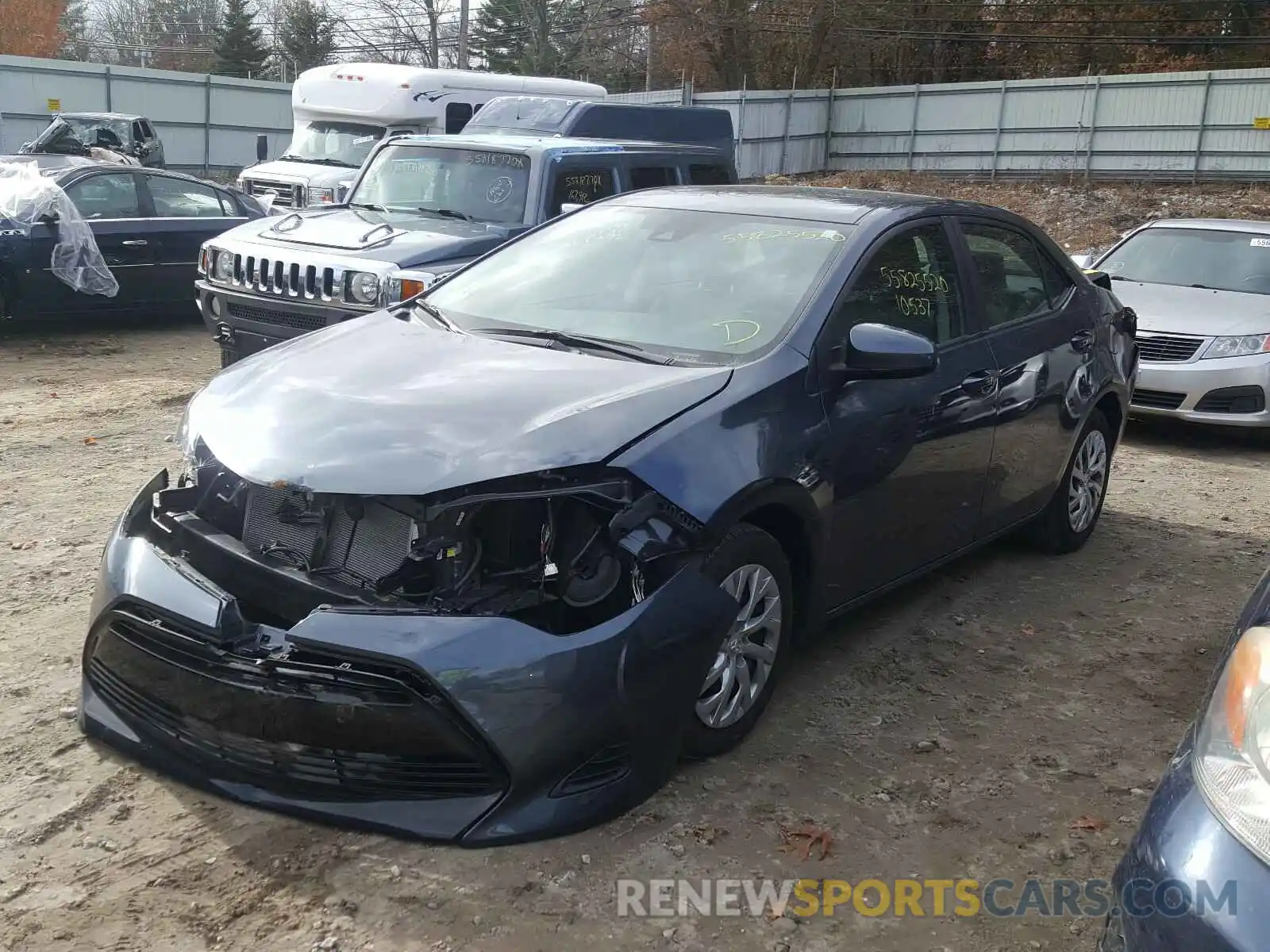 2 Photograph of a damaged car 2T1BURHEXKC168920 TOYOTA COROLLA 2019