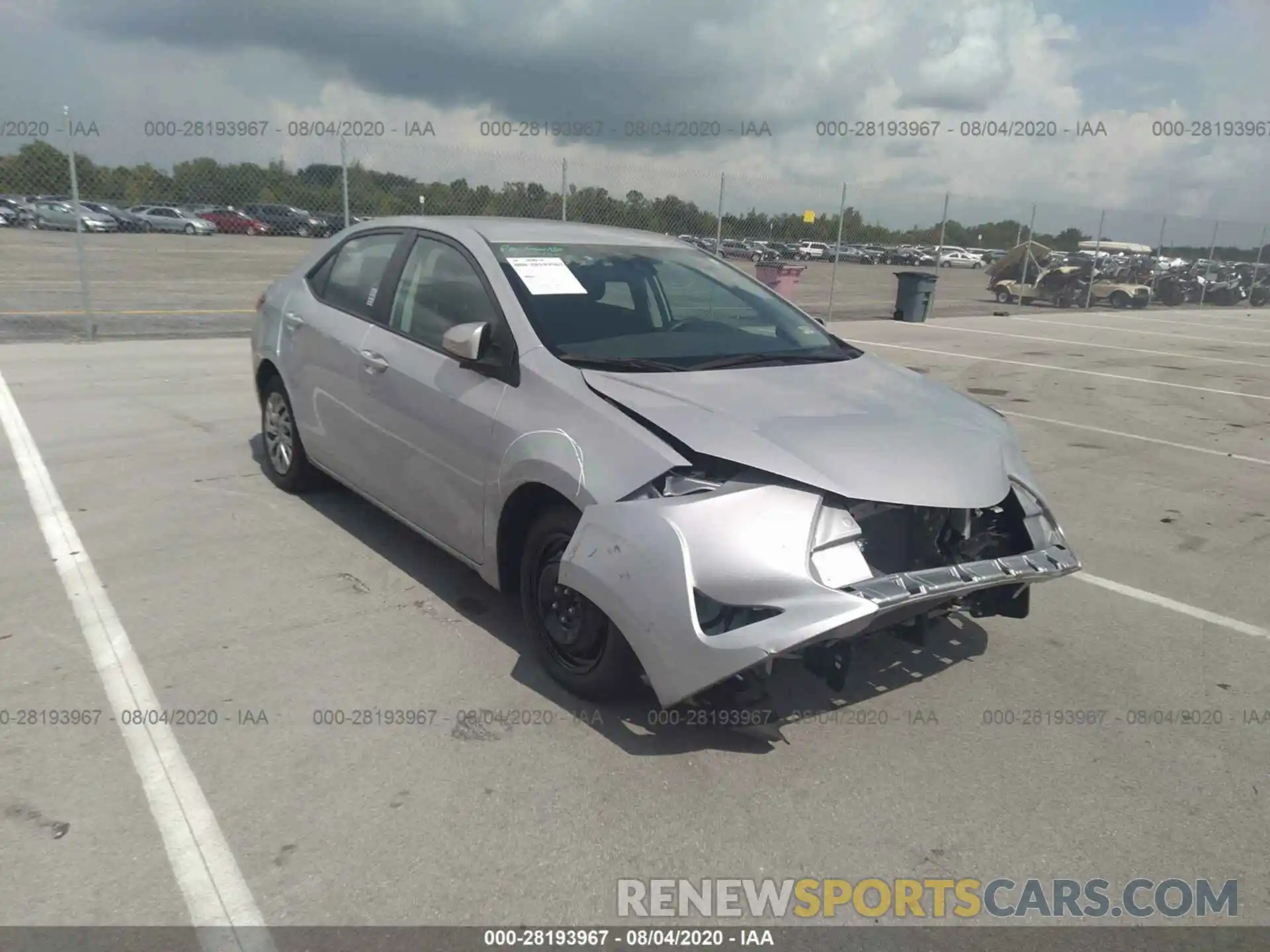 1 Photograph of a damaged car 2T1BURHEXKC171381 TOYOTA COROLLA 2019