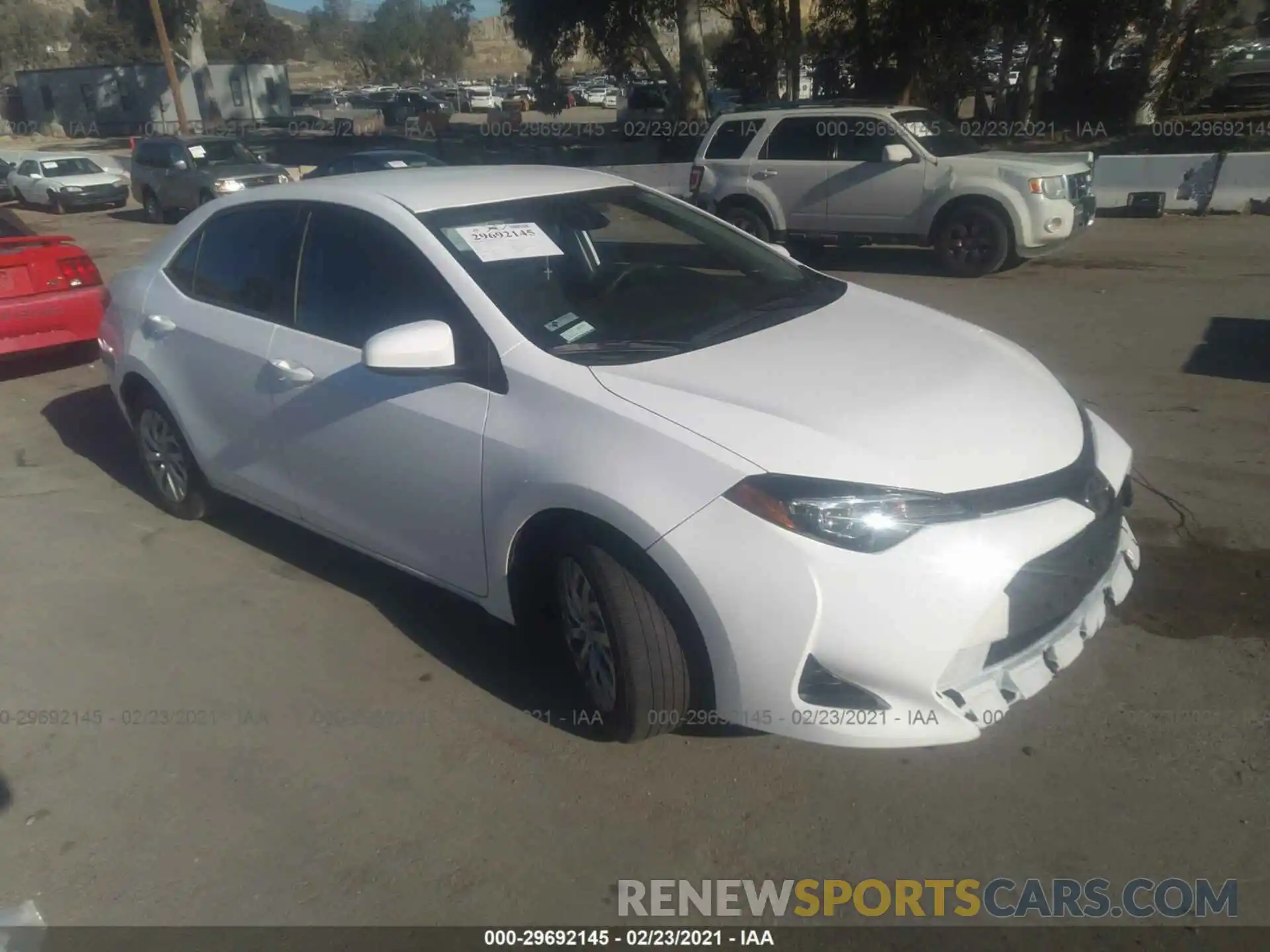 1 Photograph of a damaged car 2T1BURHEXKC171588 TOYOTA COROLLA 2019