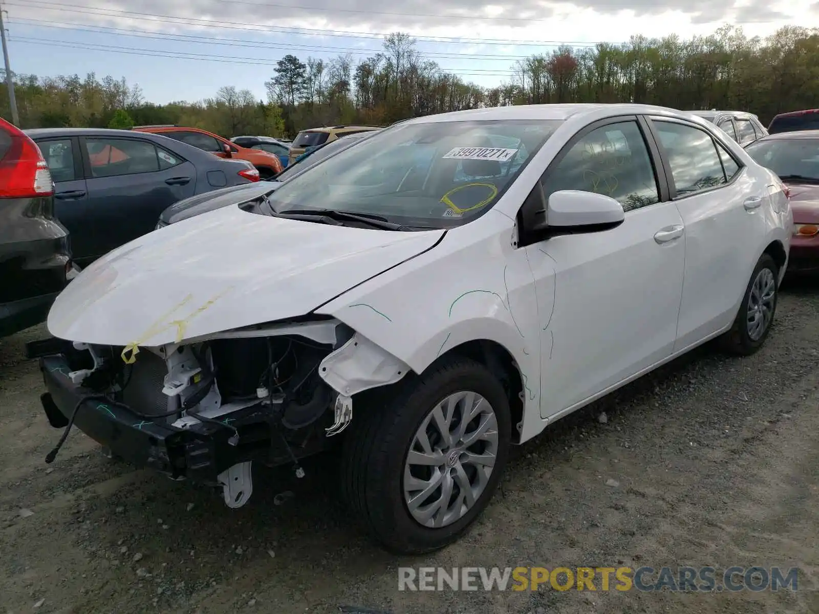 2 Photograph of a damaged car 2T1BURHEXKC171753 TOYOTA COROLLA 2019