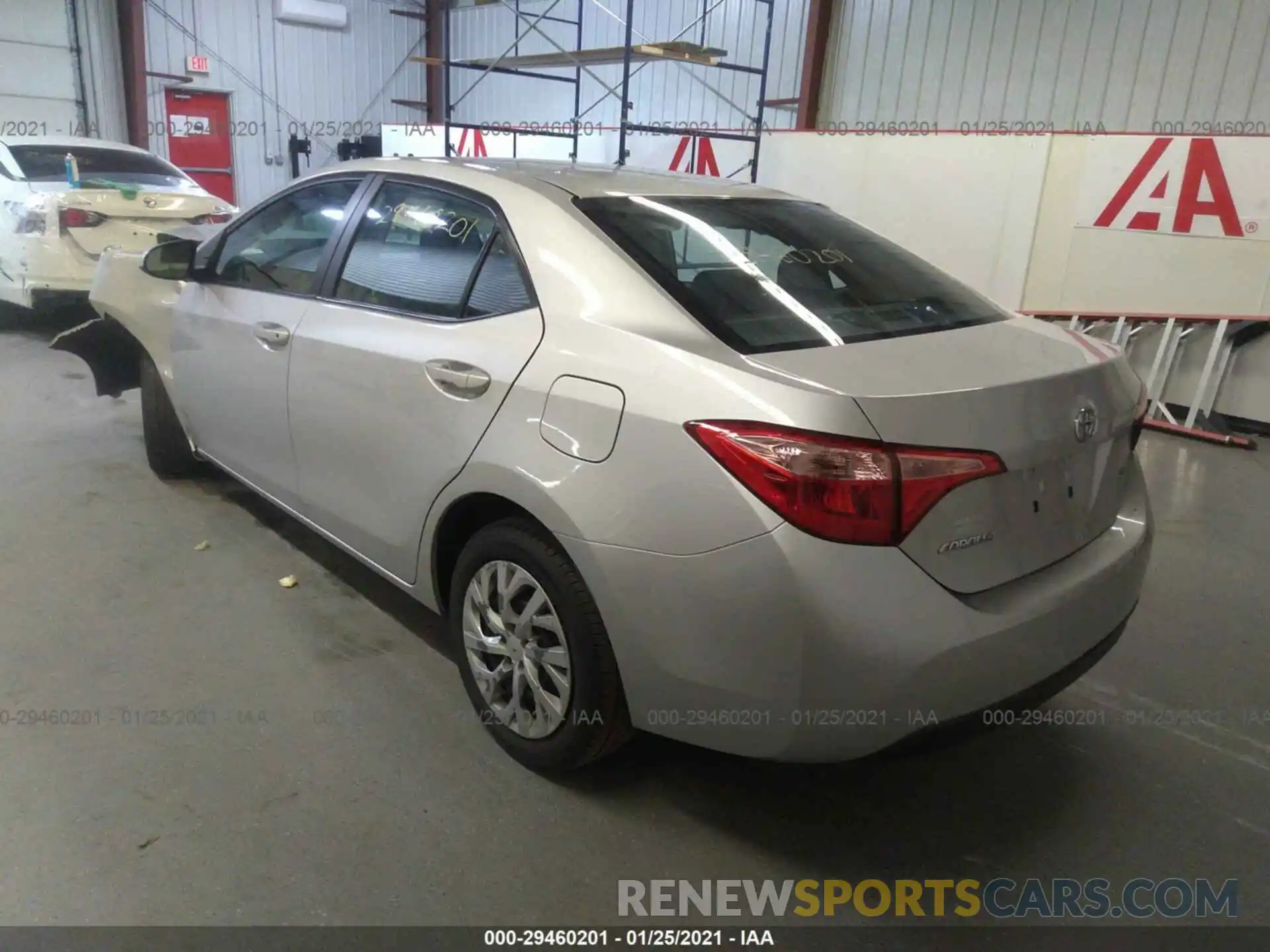 3 Photograph of a damaged car 2T1BURHEXKC173194 TOYOTA COROLLA 2019