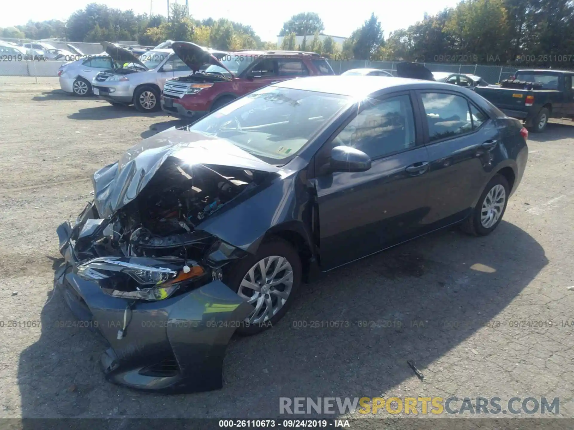 2 Photograph of a damaged car 2T1BURHEXKC174037 TOYOTA COROLLA 2019