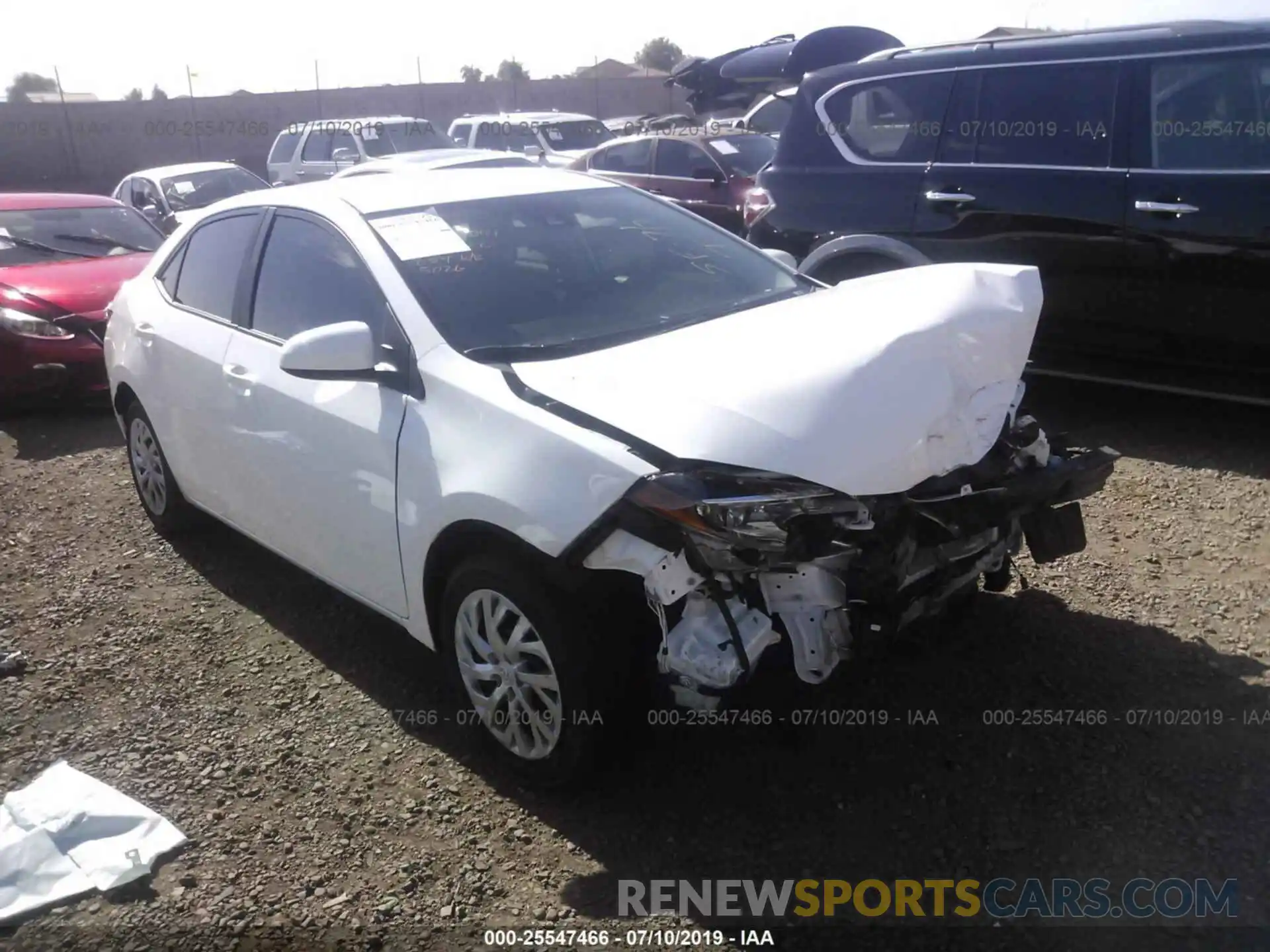 1 Photograph of a damaged car 2T1BURHEXKC175026 TOYOTA COROLLA 2019