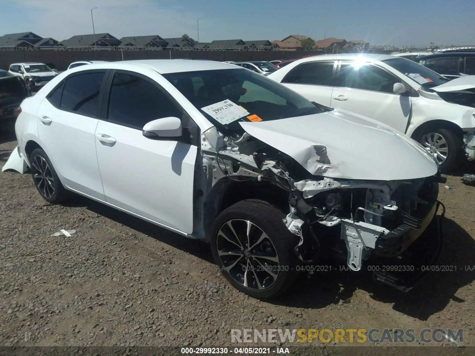 1 Photograph of a damaged car 2T1BURHEXKC176323 TOYOTA COROLLA 2019