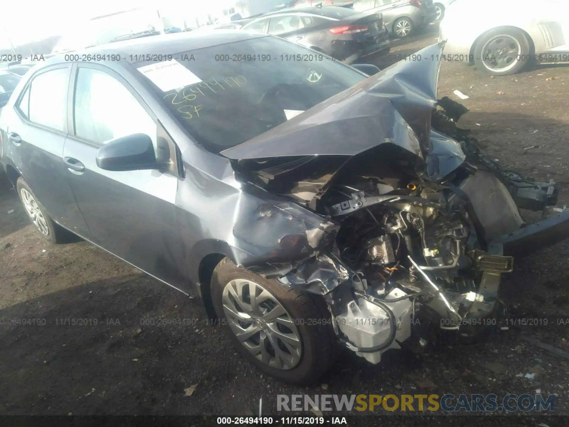 1 Photograph of a damaged car 2T1BURHEXKC177603 TOYOTA COROLLA 2019