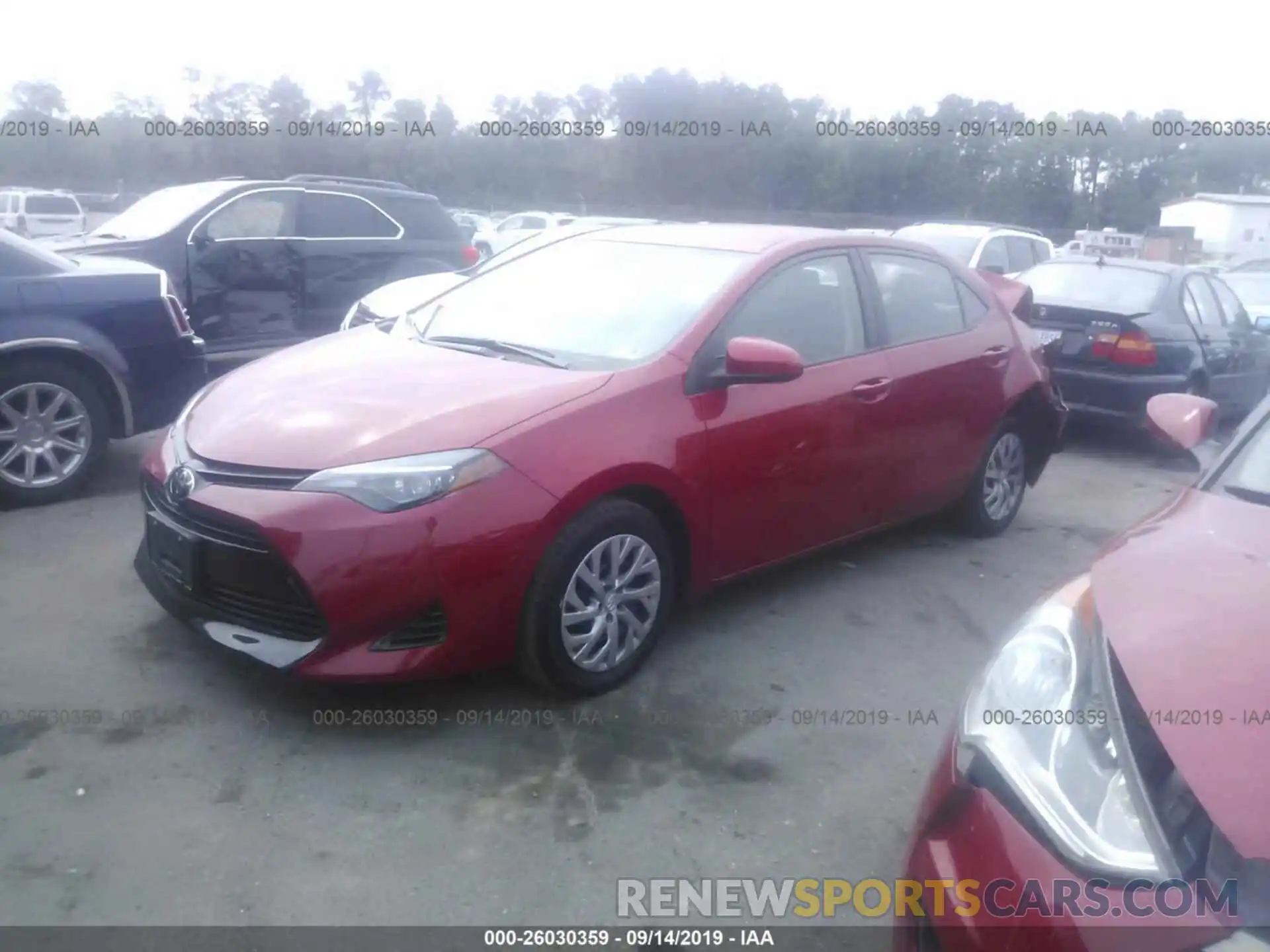 2 Photograph of a damaged car 2T1BURHEXKC178332 TOYOTA COROLLA 2019