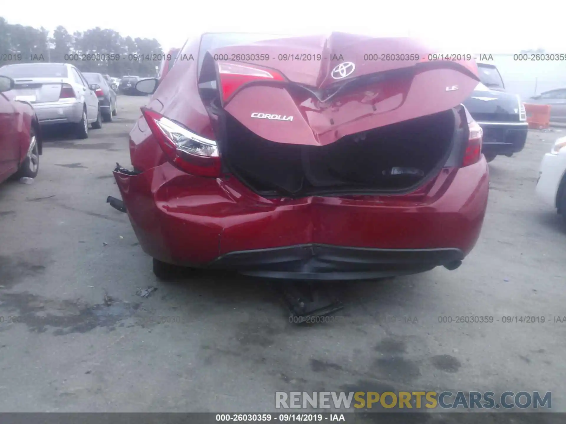 6 Photograph of a damaged car 2T1BURHEXKC178332 TOYOTA COROLLA 2019