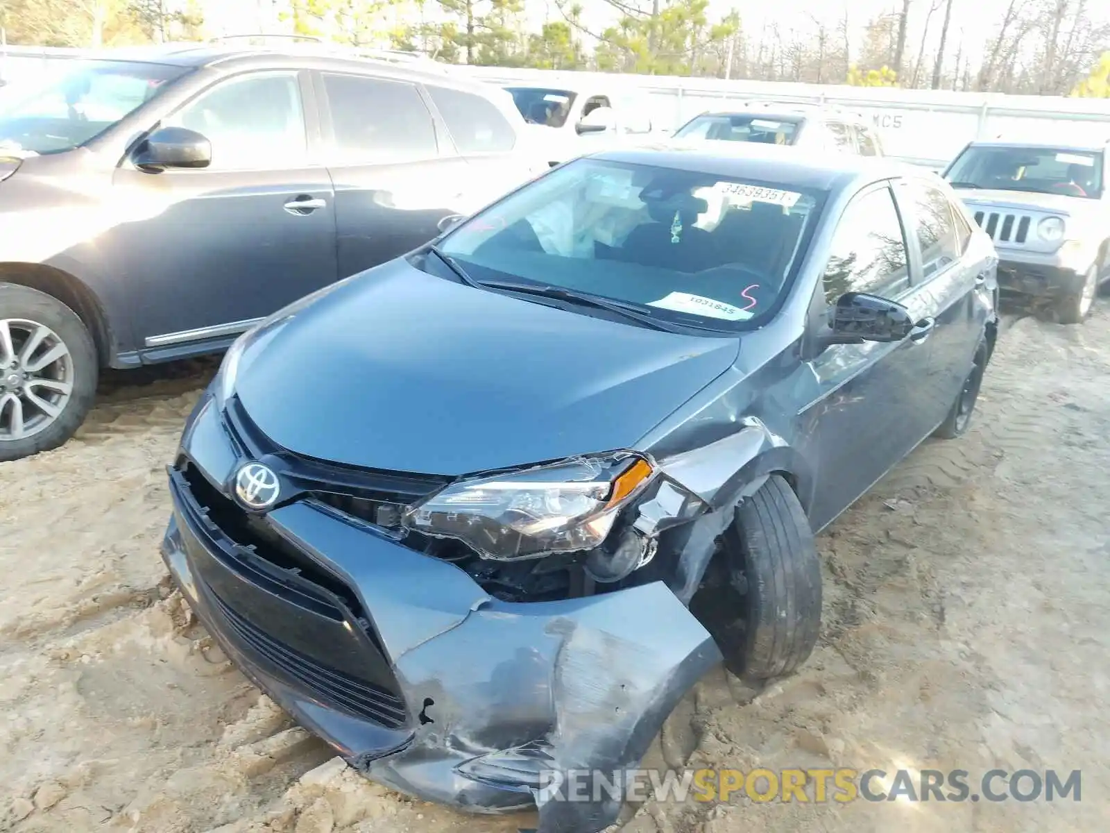 2 Photograph of a damaged car 2T1BURHEXKC179383 TOYOTA COROLLA 2019