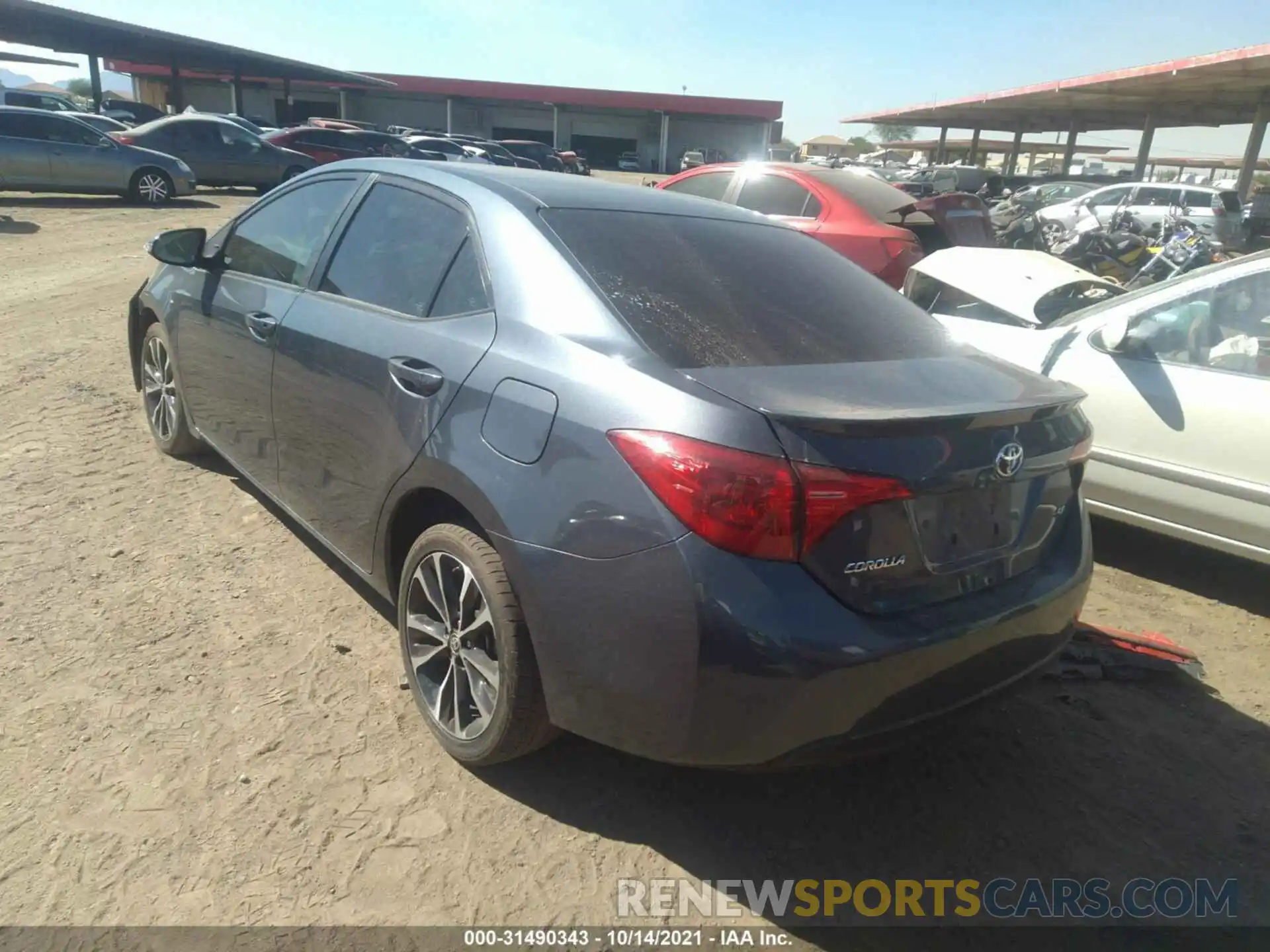 3 Photograph of a damaged car 2T1BURHEXKC179576 TOYOTA COROLLA 2019