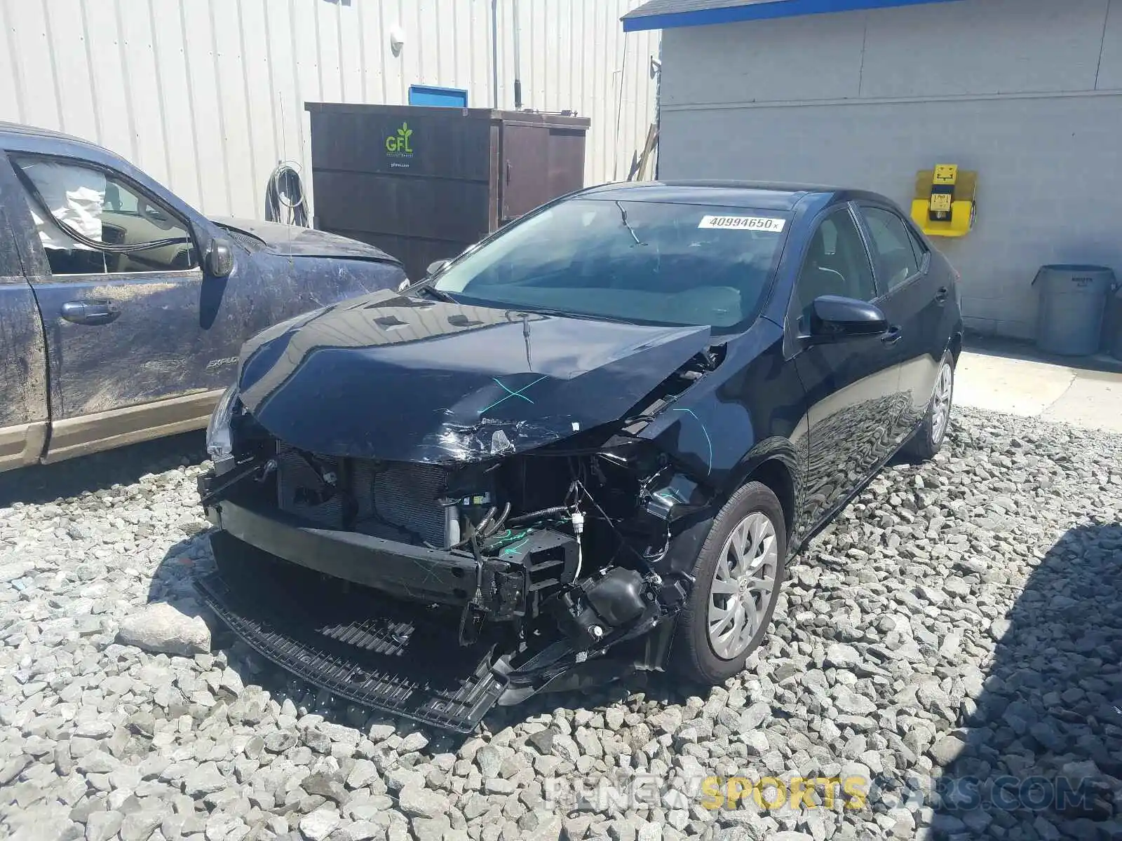 2 Photograph of a damaged car 2T1BURHEXKC181375 TOYOTA COROLLA 2019