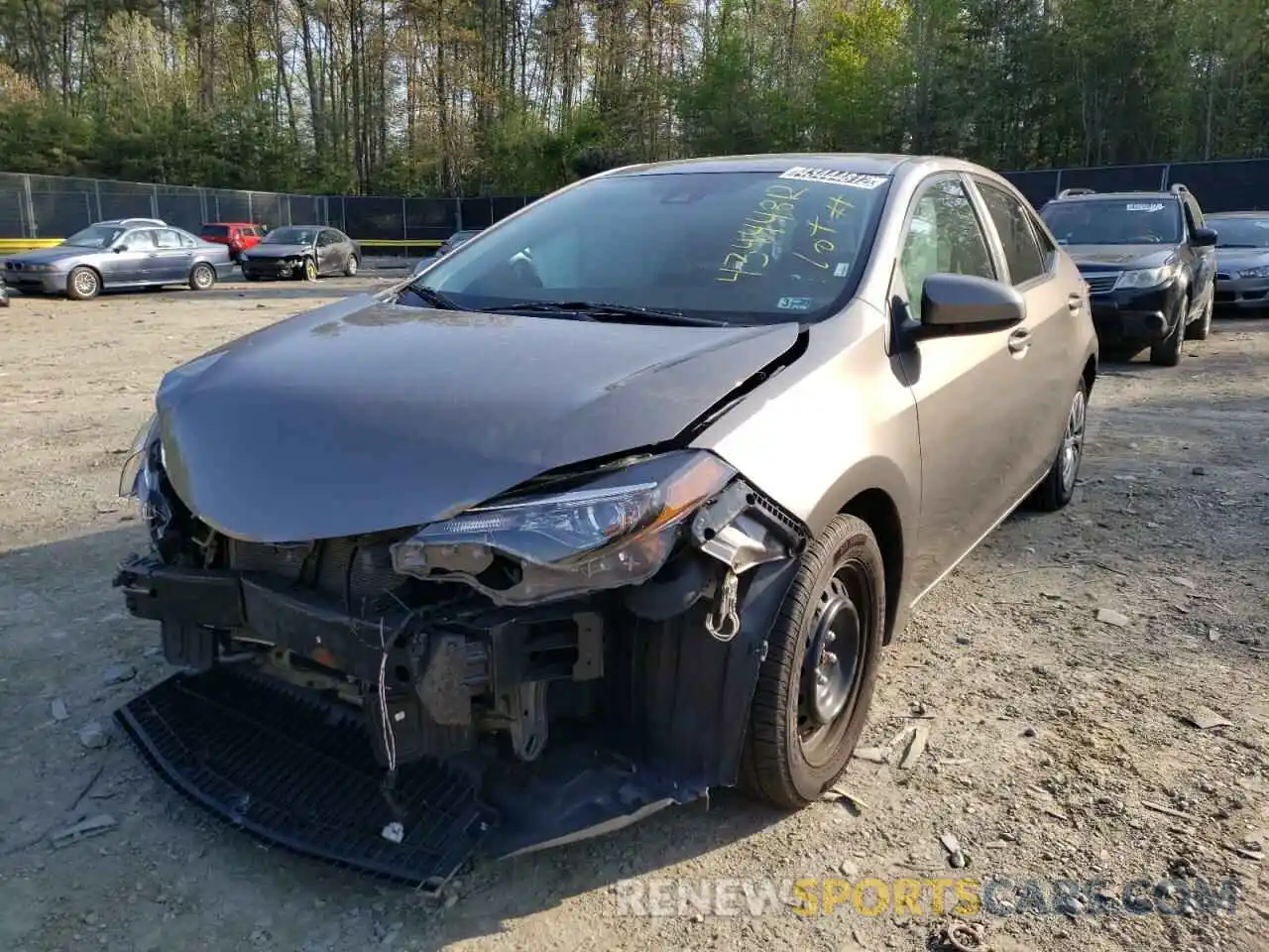 2 Photograph of a damaged car 2T1BURHEXKC182493 TOYOTA COROLLA 2019