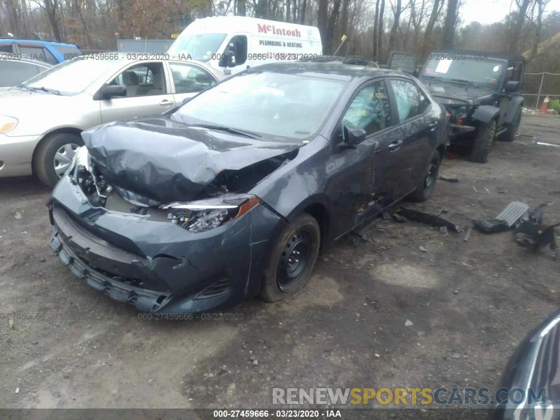 2 Photograph of a damaged car 2T1BURHEXKC183966 TOYOTA COROLLA 2019