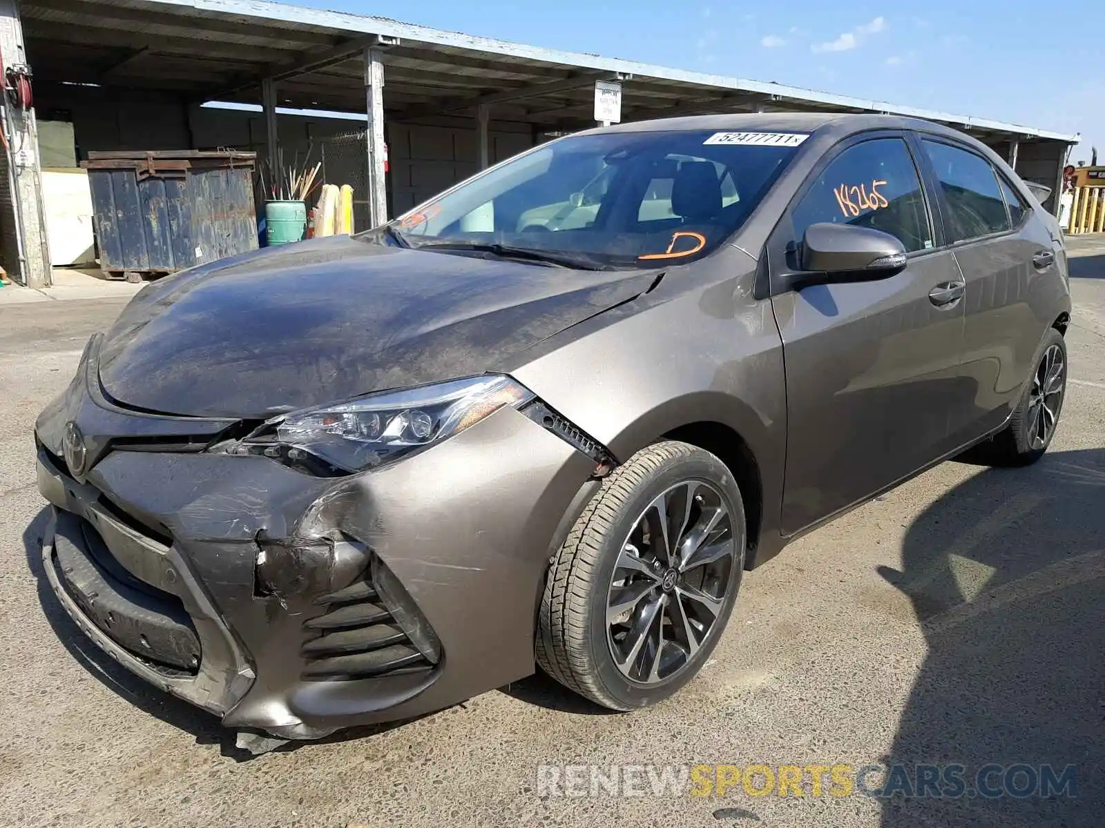 2 Photograph of a damaged car 2T1BURHEXKC187967 TOYOTA COROLLA 2019