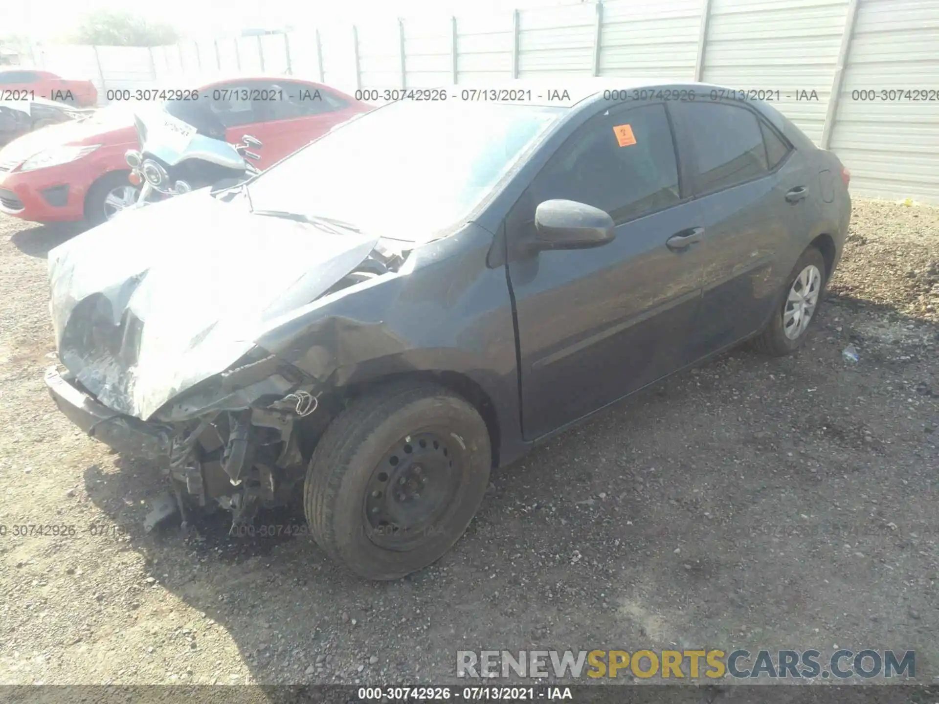 2 Photograph of a damaged car 2T1BURHEXKC188438 TOYOTA COROLLA 2019