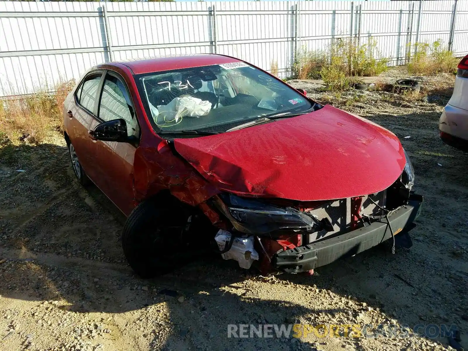 1 Photograph of a damaged car 2T1BURHEXKC189170 TOYOTA COROLLA 2019