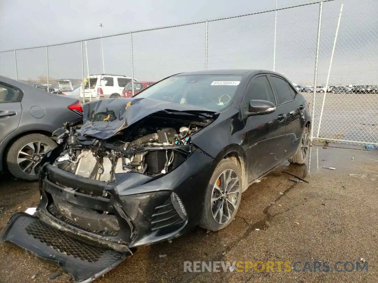 2 Photograph of a damaged car 2T1BURHEXKC190464 TOYOTA COROLLA 2019