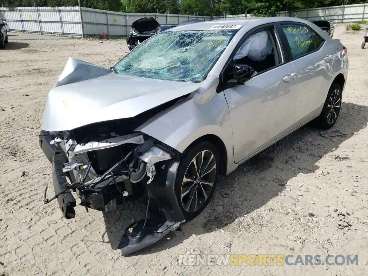 2 Photograph of a damaged car 2T1BURHEXKC190643 TOYOTA COROLLA 2019