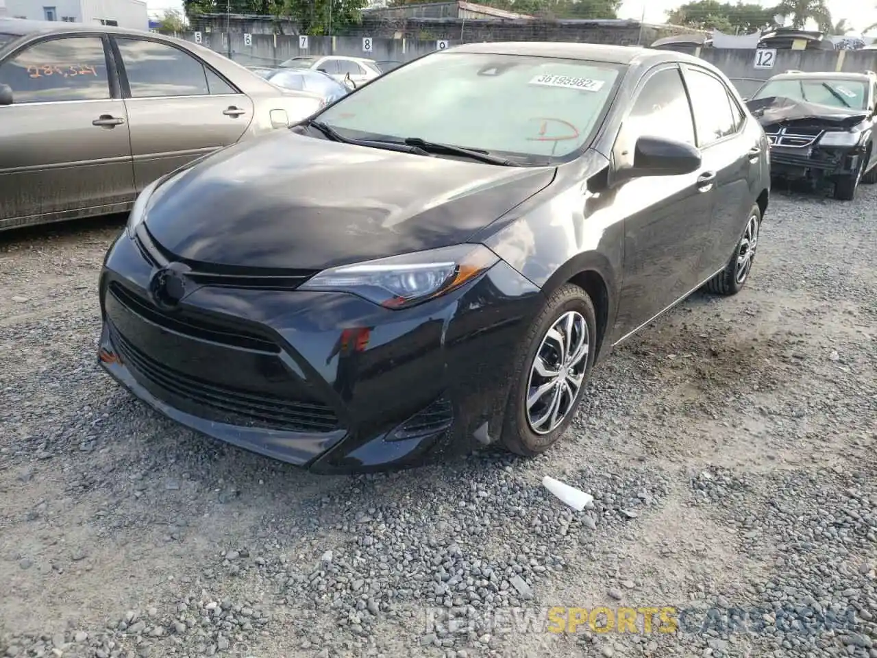 2 Photograph of a damaged car 2T1BURHEXKC191792 TOYOTA COROLLA 2019