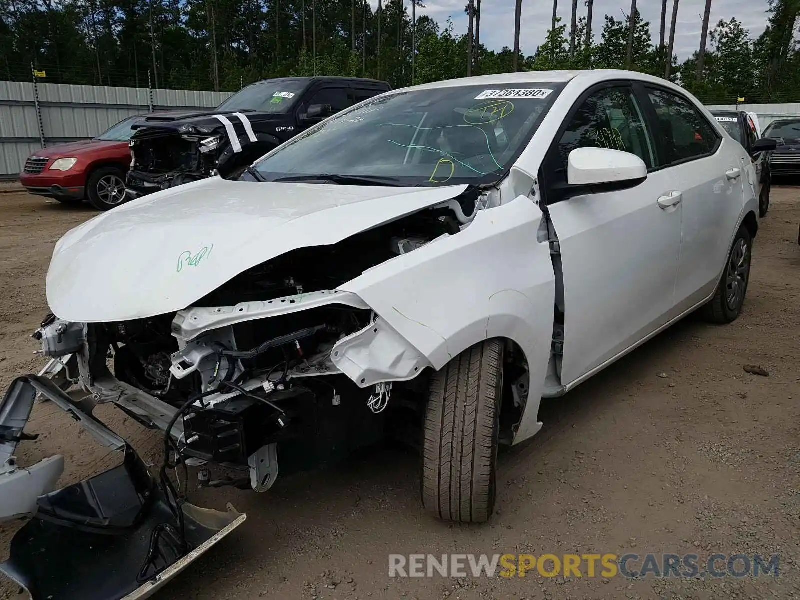 2 Photograph of a damaged car 2T1BURHEXKC193980 TOYOTA COROLLA 2019