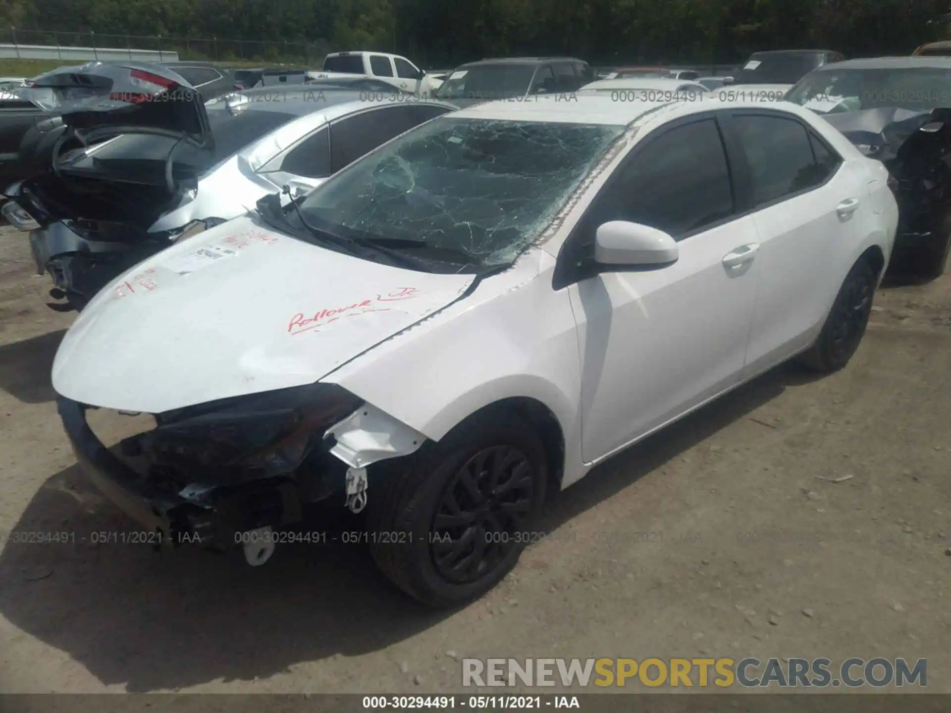 2 Photograph of a damaged car 2T1BURHEXKC195549 TOYOTA COROLLA 2019