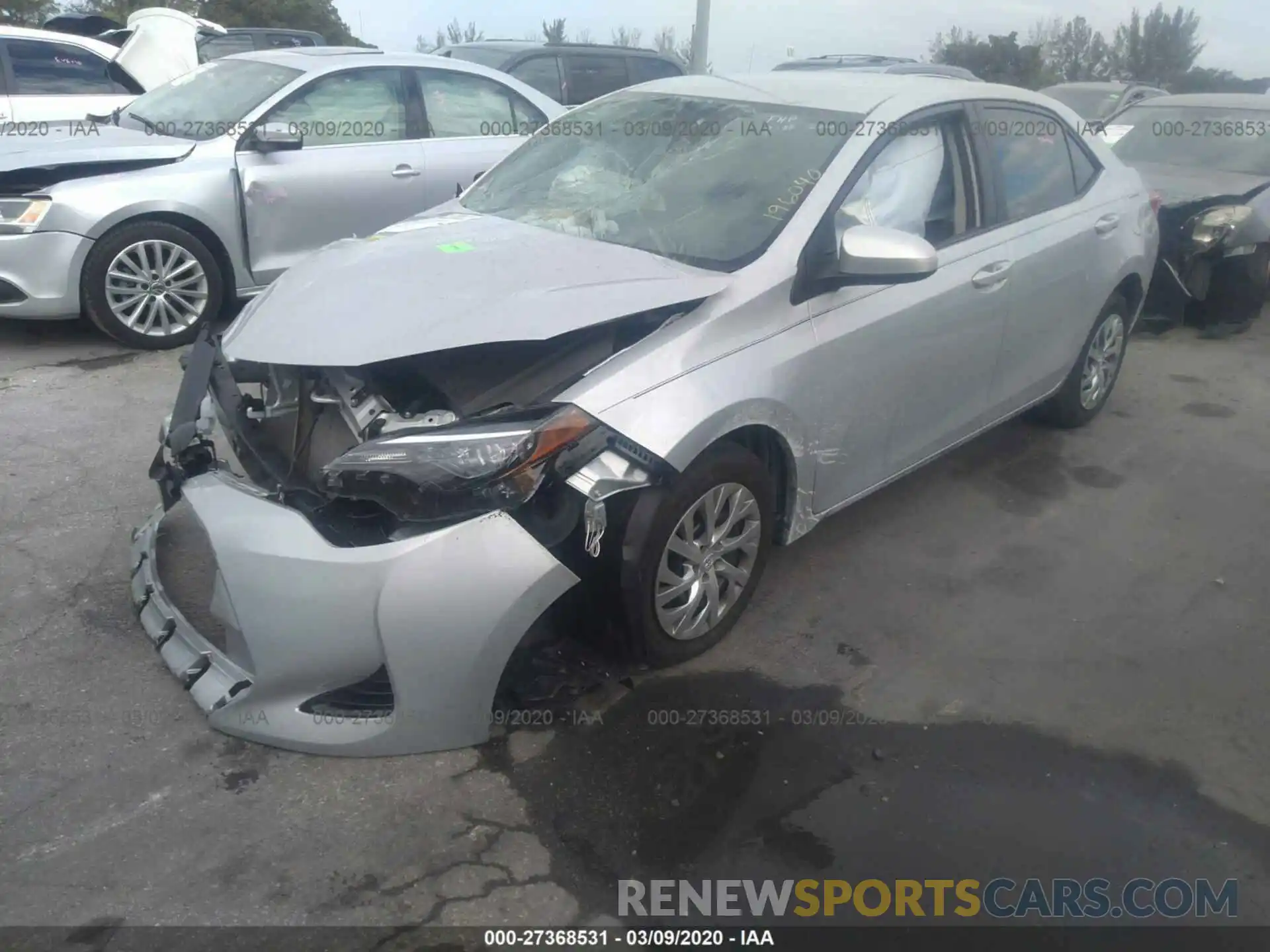 2 Photograph of a damaged car 2T1BURHEXKC196040 TOYOTA COROLLA 2019