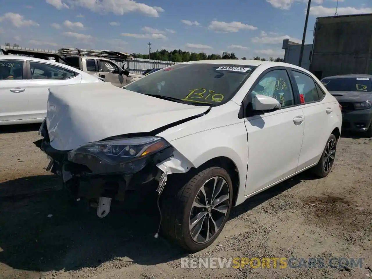 2 Photograph of a damaged car 2T1BURHEXKC196619 TOYOTA COROLLA 2019