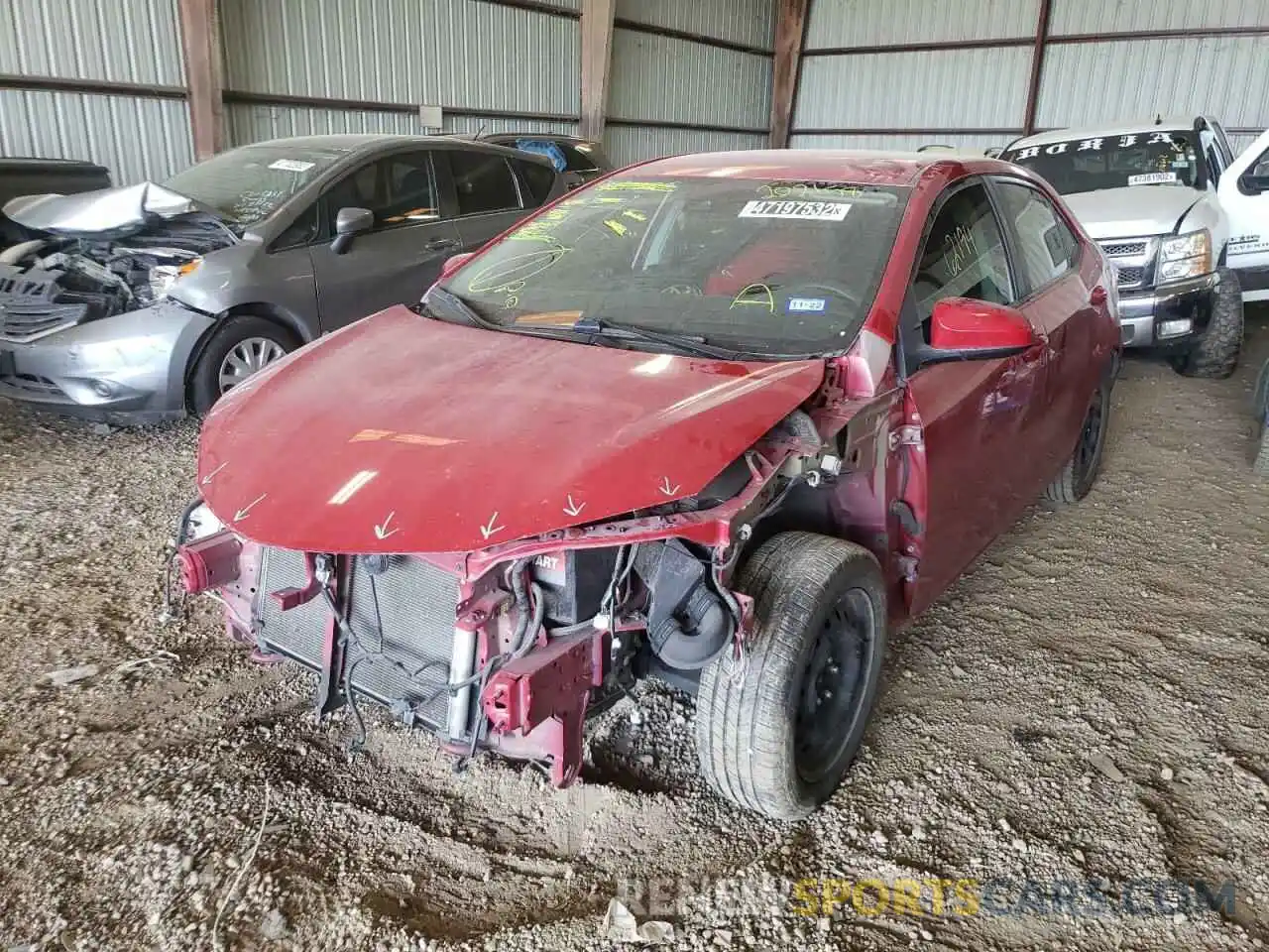 2 Photograph of a damaged car 2T1BURHEXKC202158 TOYOTA COROLLA 2019