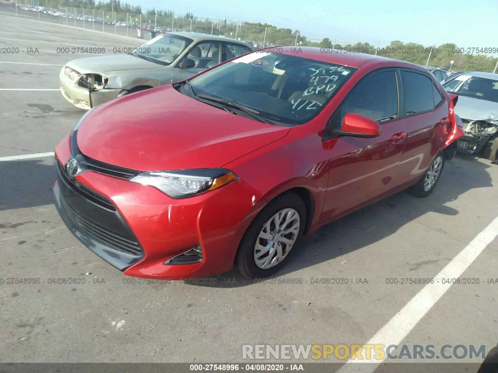 2 Photograph of a damaged car 2T1BURHEXKC203956 TOYOTA COROLLA 2019