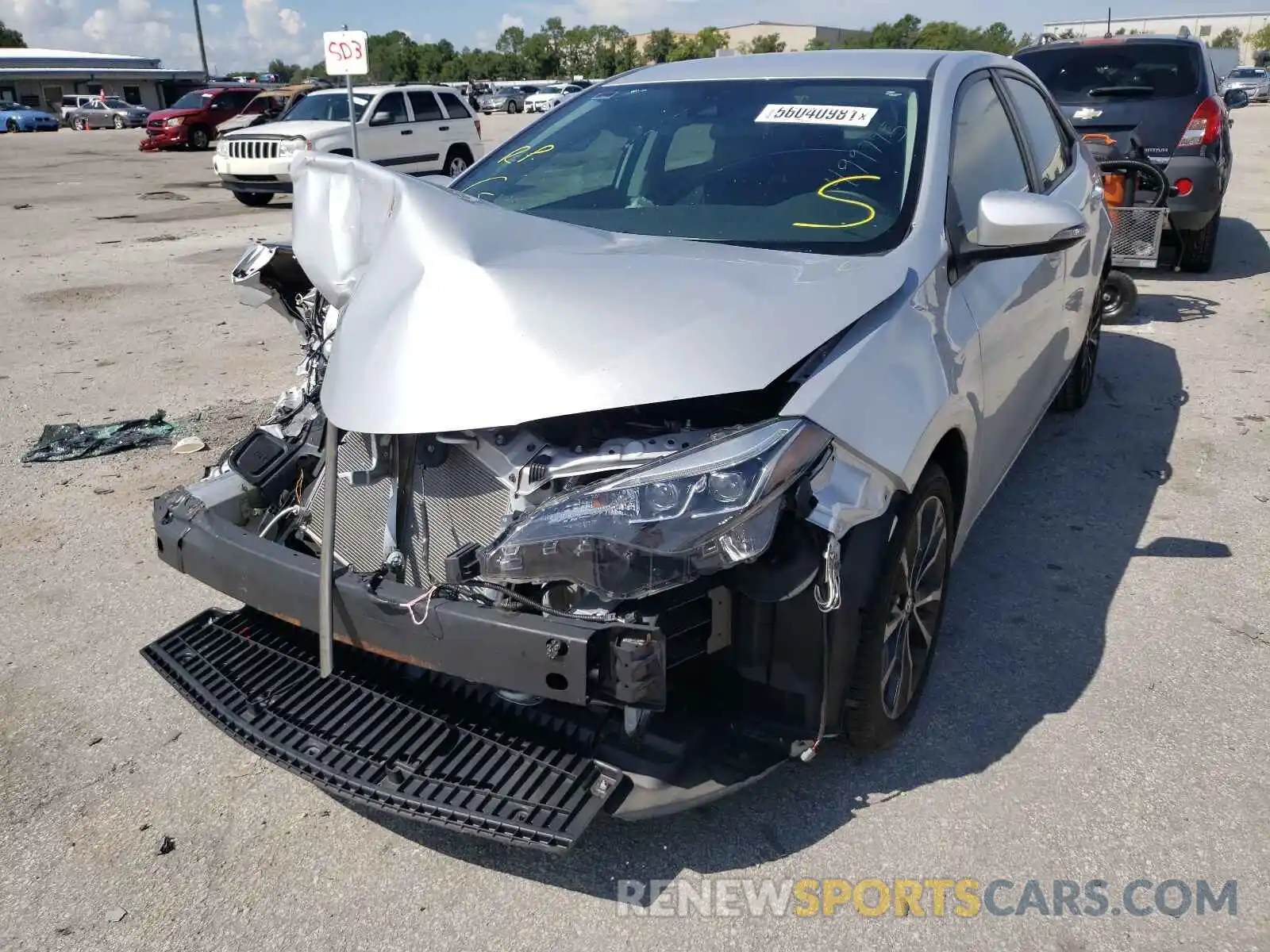 2 Photograph of a damaged car 2T1BURHEXKC205089 TOYOTA COROLLA 2019