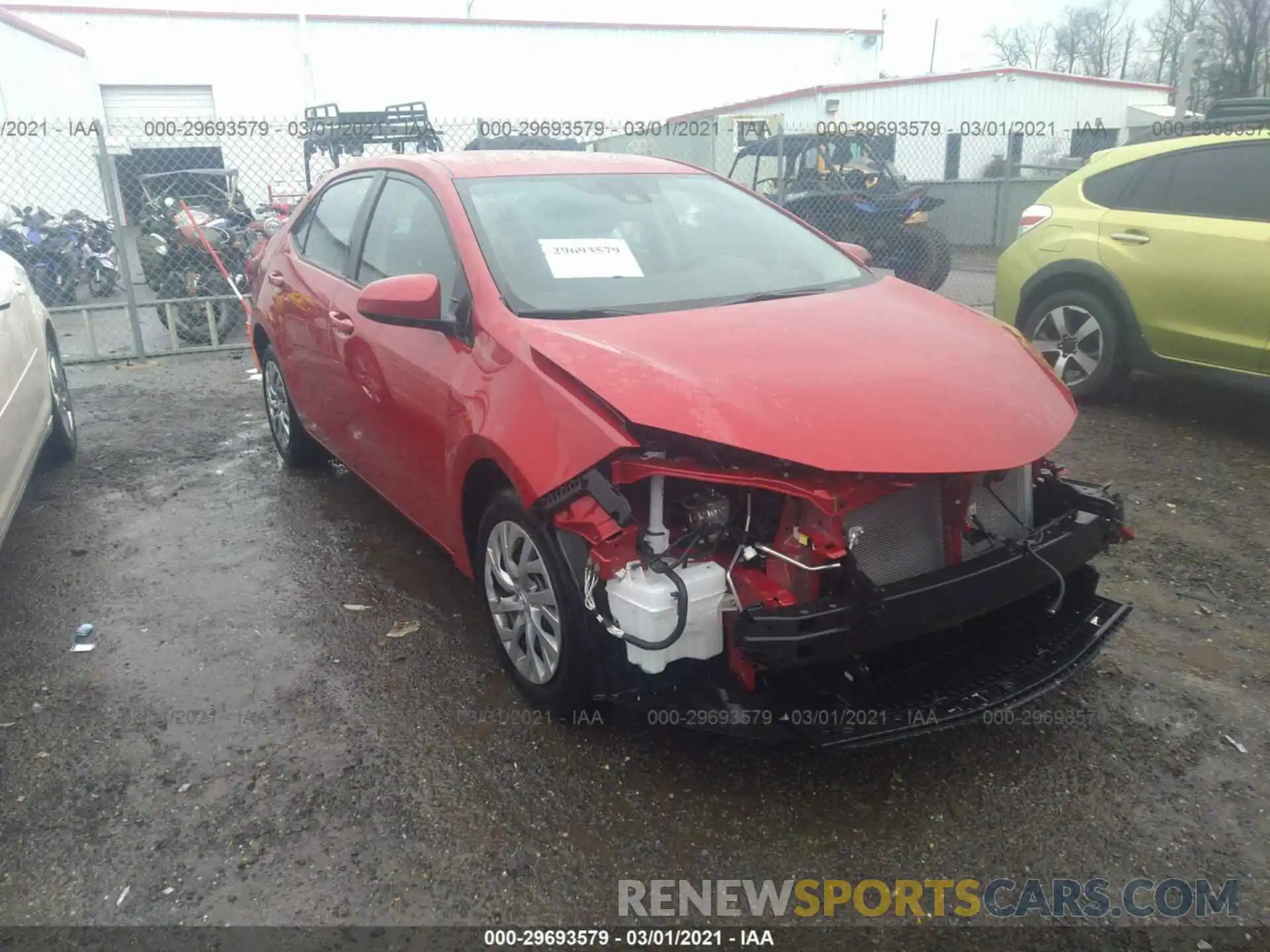 1 Photograph of a damaged car 2T1BURHEXKC205366 TOYOTA COROLLA 2019