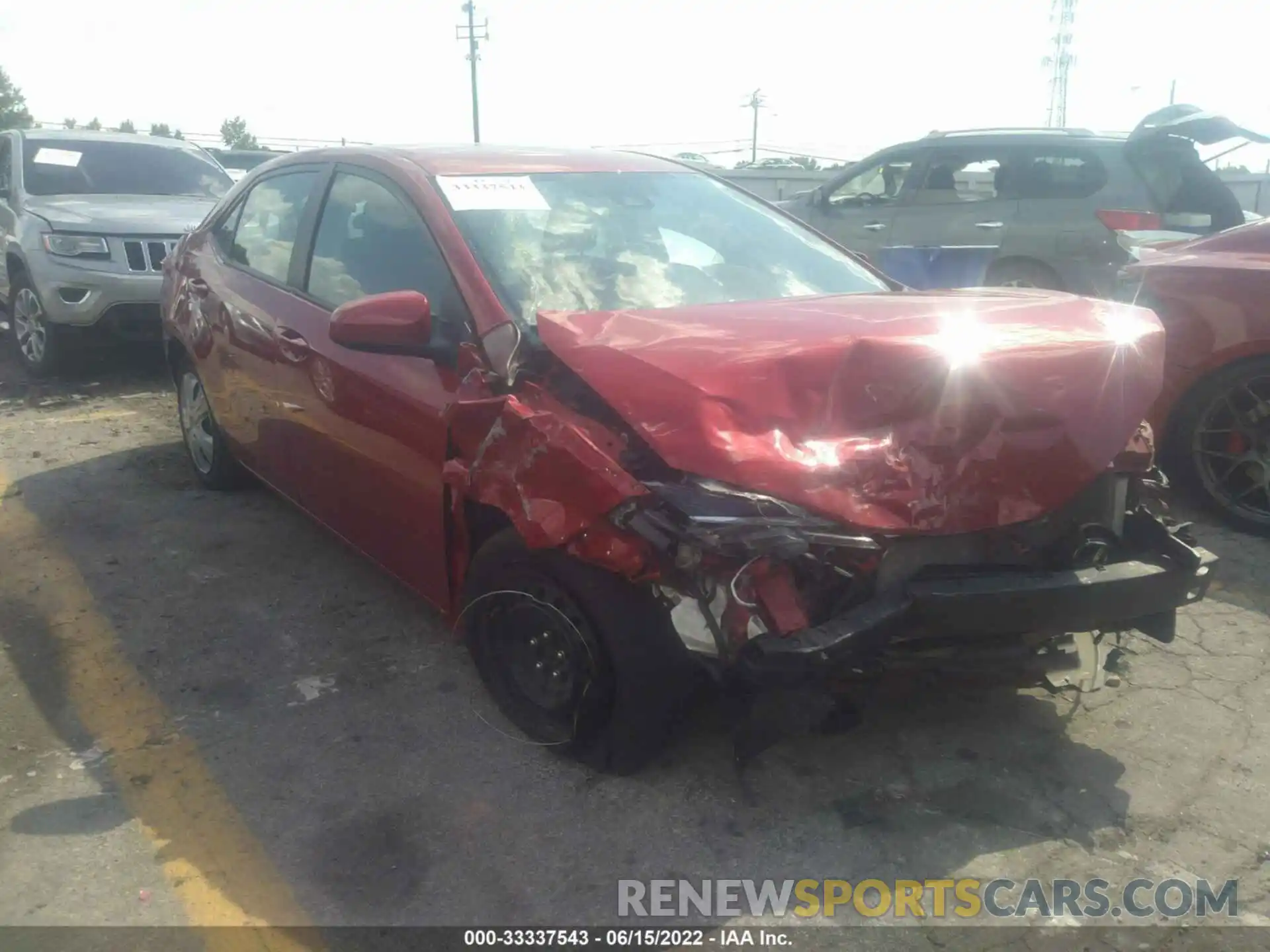 1 Photograph of a damaged car 2T1BURHEXKC209384 TOYOTA COROLLA 2019