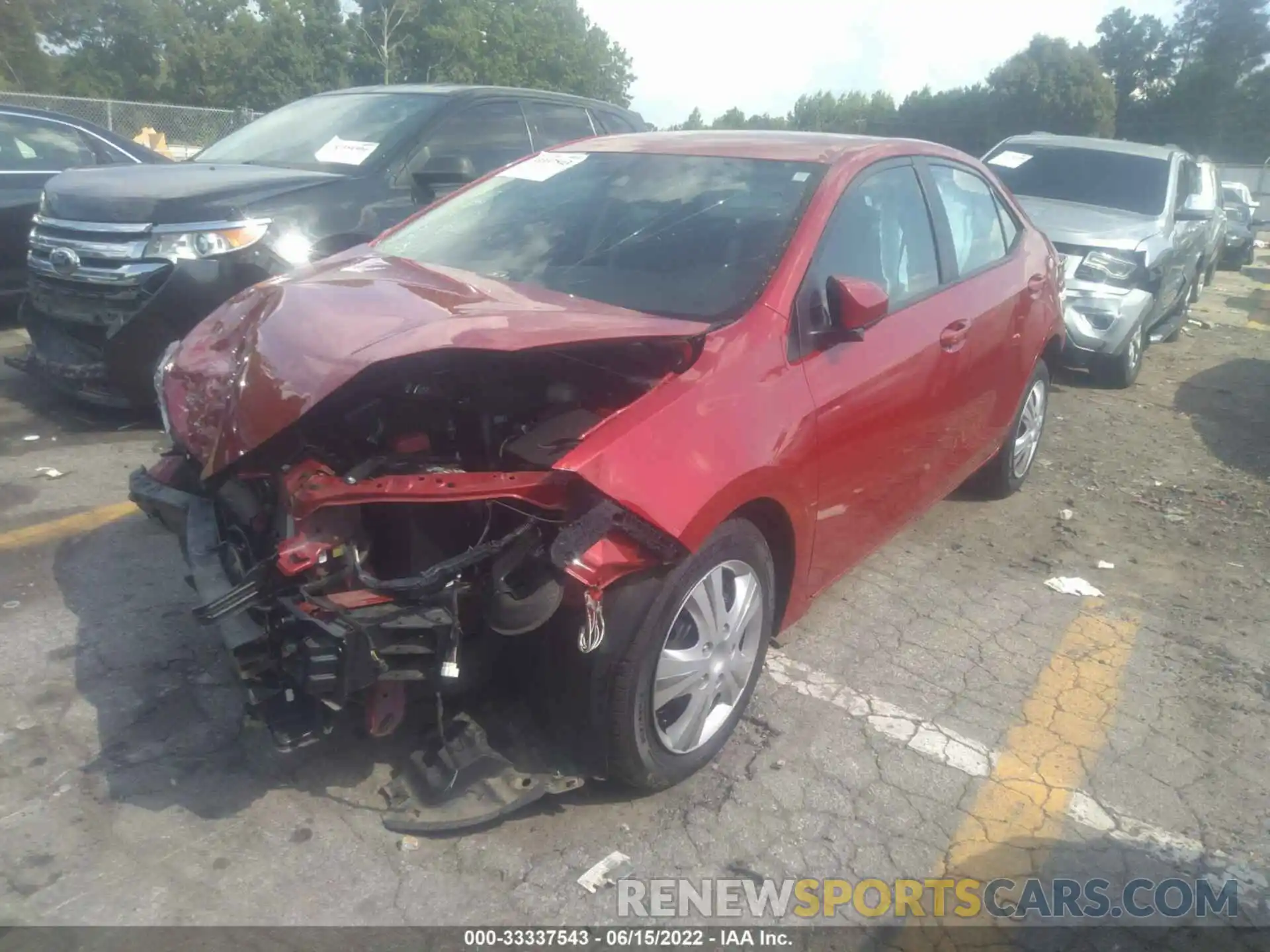 2 Photograph of a damaged car 2T1BURHEXKC209384 TOYOTA COROLLA 2019