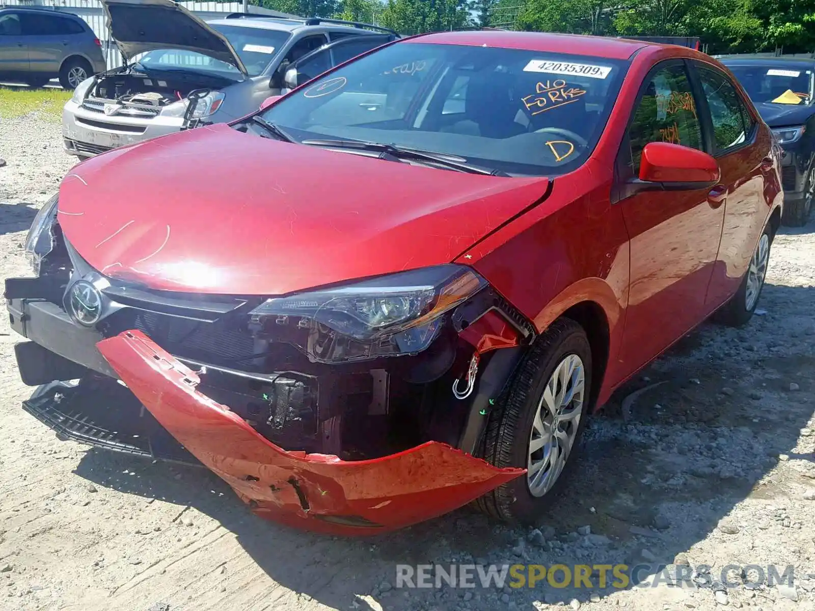 2 Photograph of a damaged car 2T1BURHEXKC211099 TOYOTA COROLLA 2019