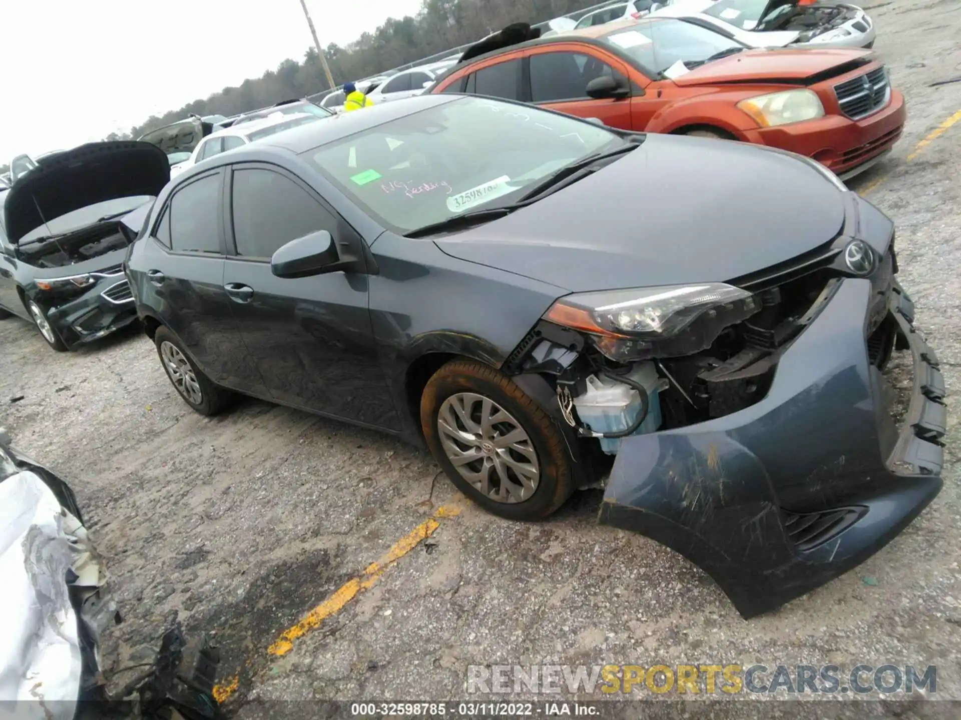 1 Photograph of a damaged car 2T1BURHEXKC212317 TOYOTA COROLLA 2019