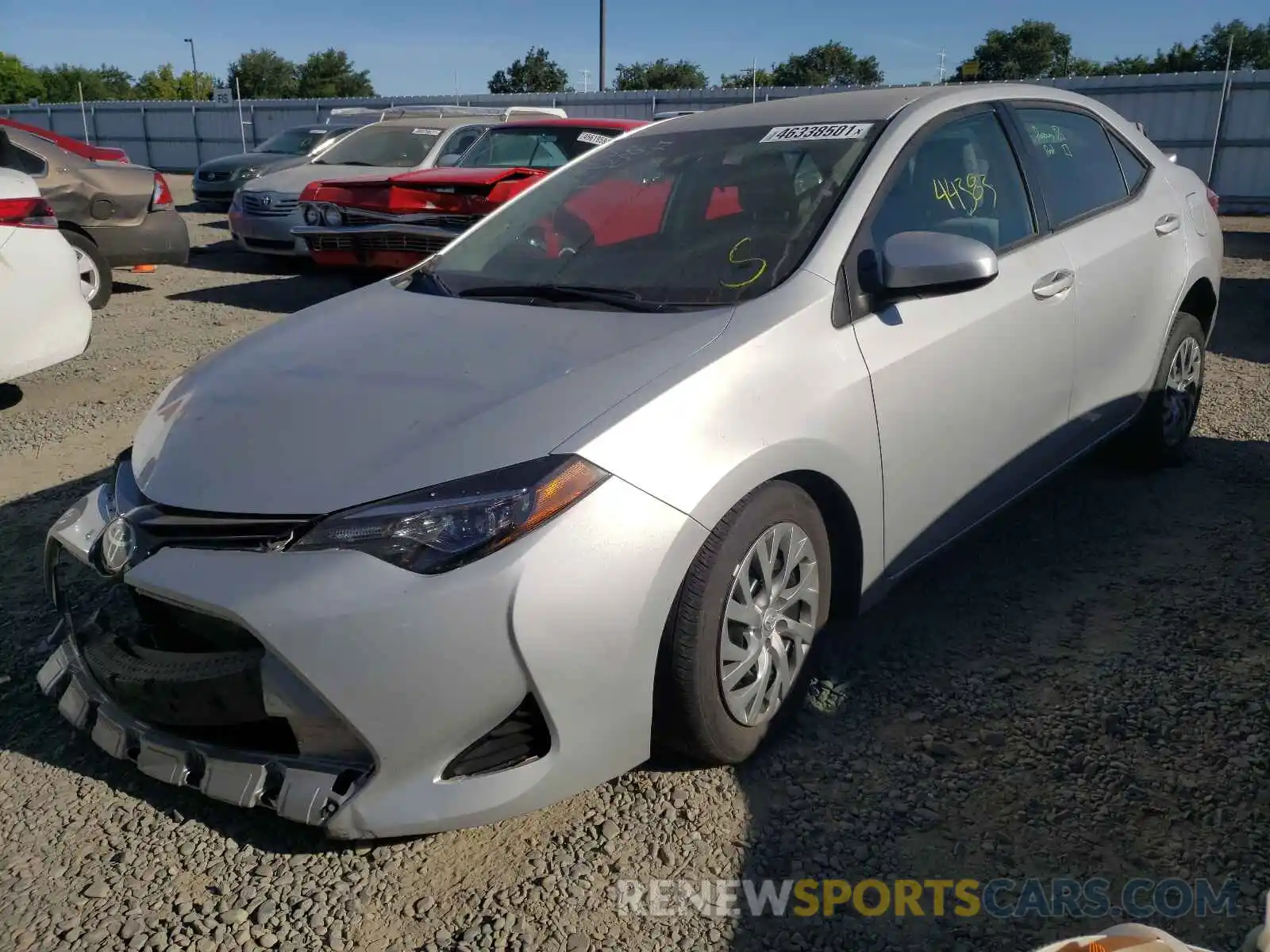 2 Photograph of a damaged car 2T1BURHEXKC214424 TOYOTA COROLLA 2019