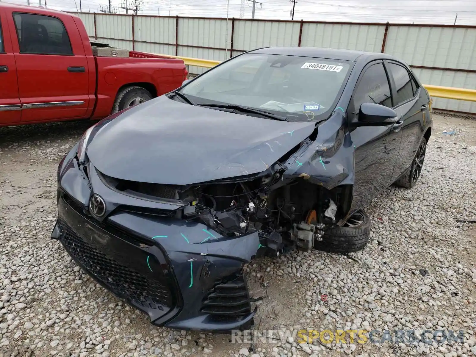 2 Photograph of a damaged car 2T1BURHEXKC214486 TOYOTA COROLLA 2019