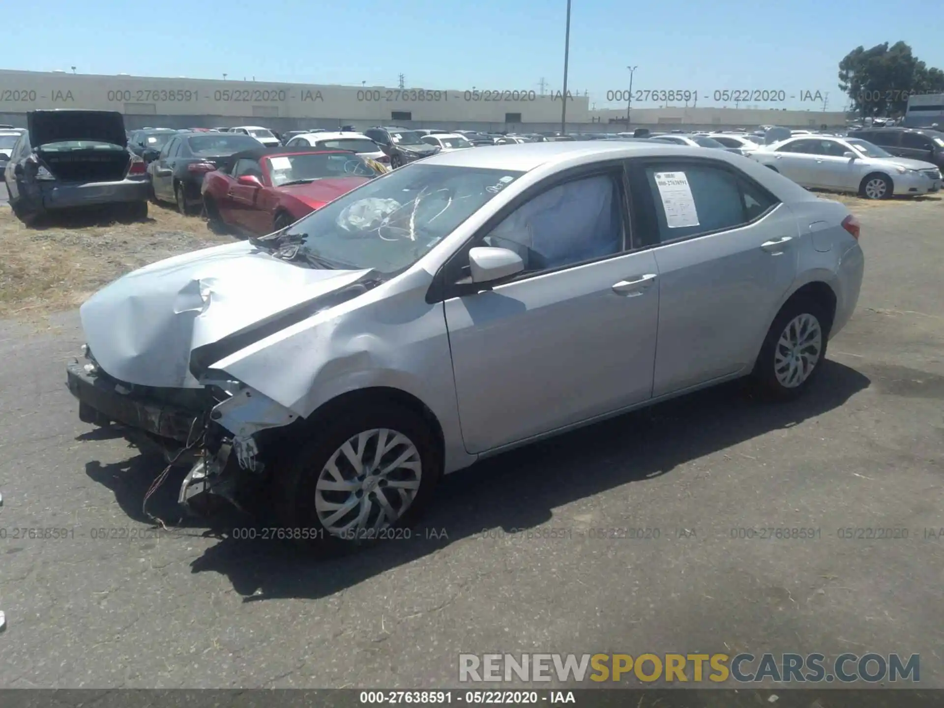 2 Photograph of a damaged car 2T1BURHEXKC214634 TOYOTA COROLLA 2019