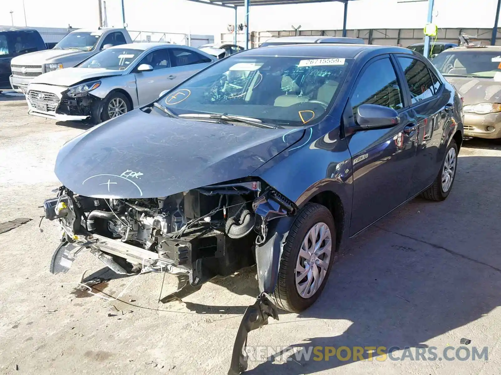 2 Photograph of a damaged car 2T1BURHEXKC215203 TOYOTA COROLLA 2019