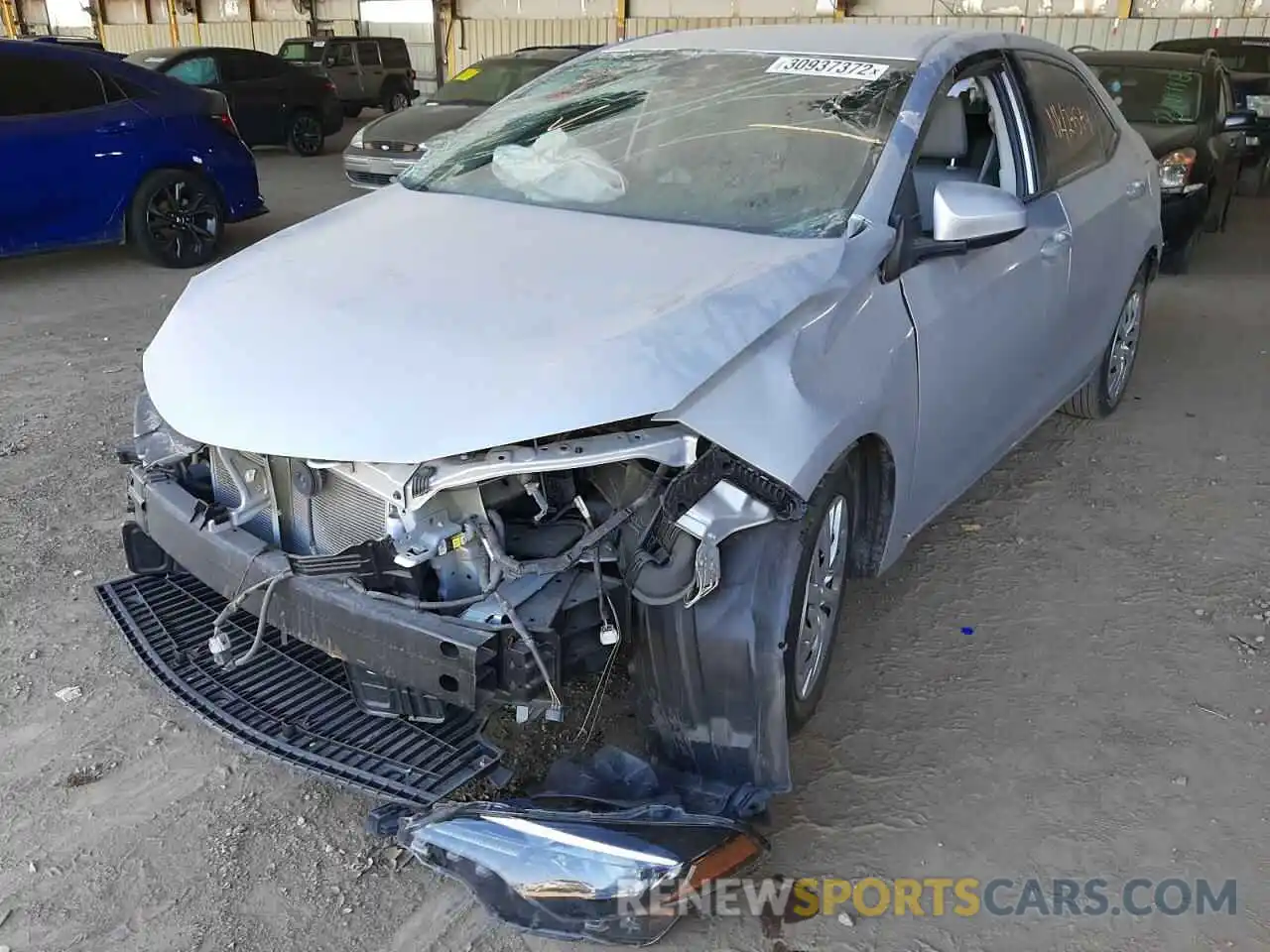 2 Photograph of a damaged car 2T1BURHEXKC217288 TOYOTA COROLLA 2019